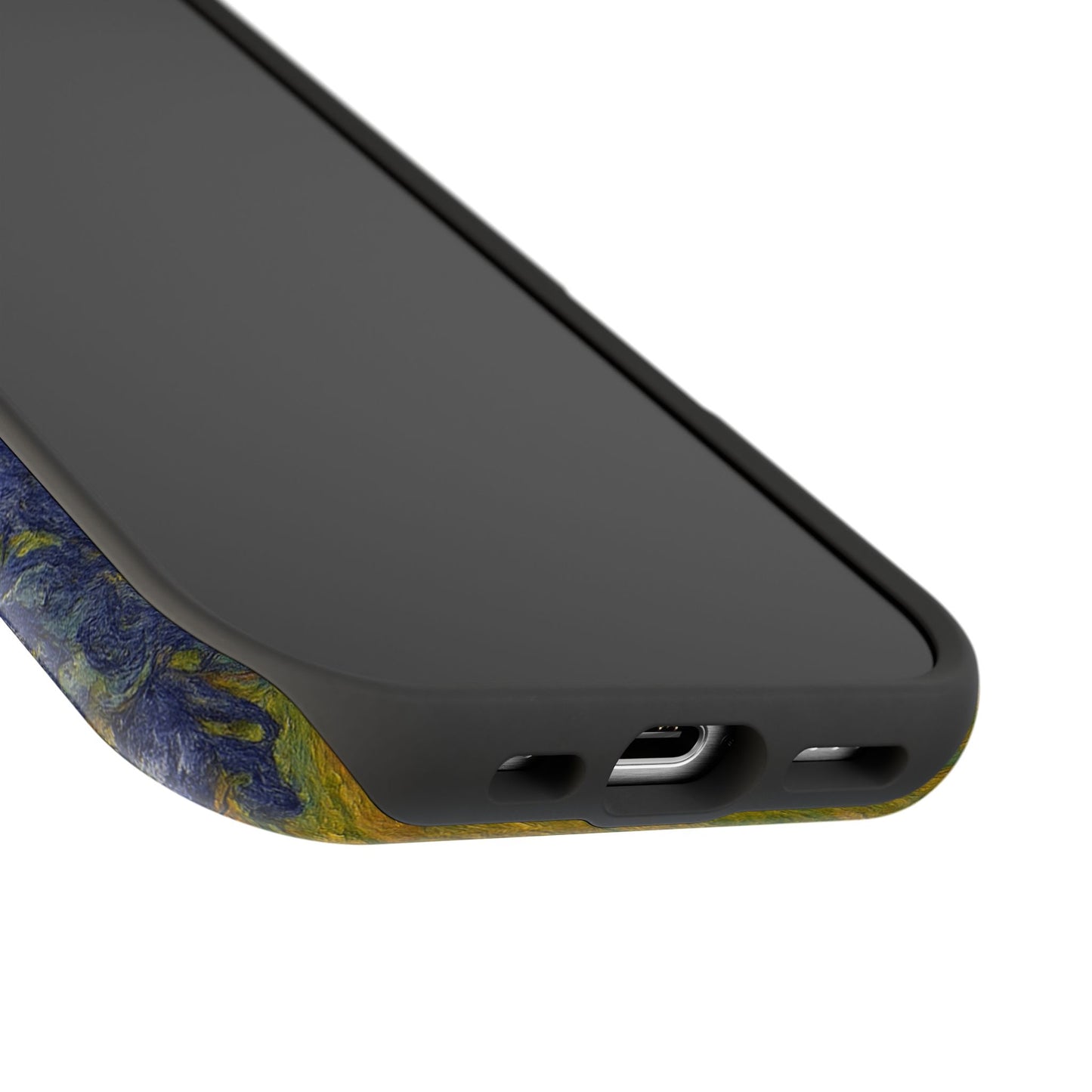 Peaceful Cat in Irises โ Van Gogh Inspired โ iPhone 16, 15, 14, 13 โ MagSafe Magnetic Tough Case by HitStickers
