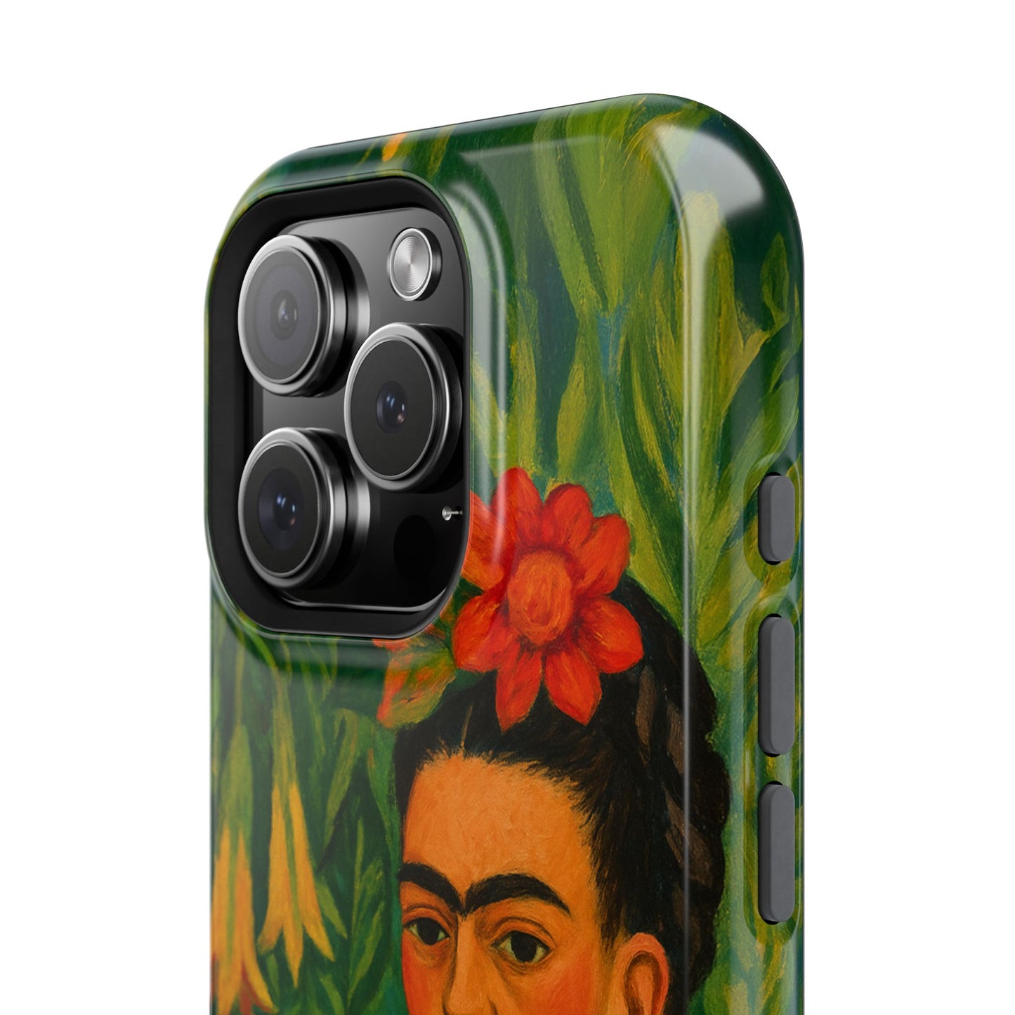 Frida & the Black Cat โ Kahlo Inspired โ iPhone 16, 15, 14, 13 โ MagSafe Magnetic Tough Case by HitStickers