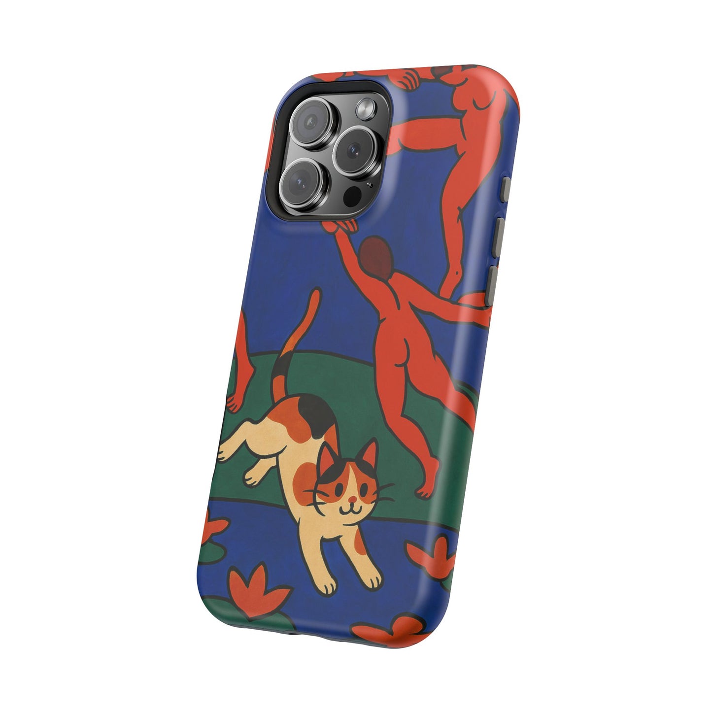 Dancing with the Cat โ Matisse Inspired โ iPhone 16, 15, 14, 13 โ MagSafe Magnetic Tough Case by HitStickers