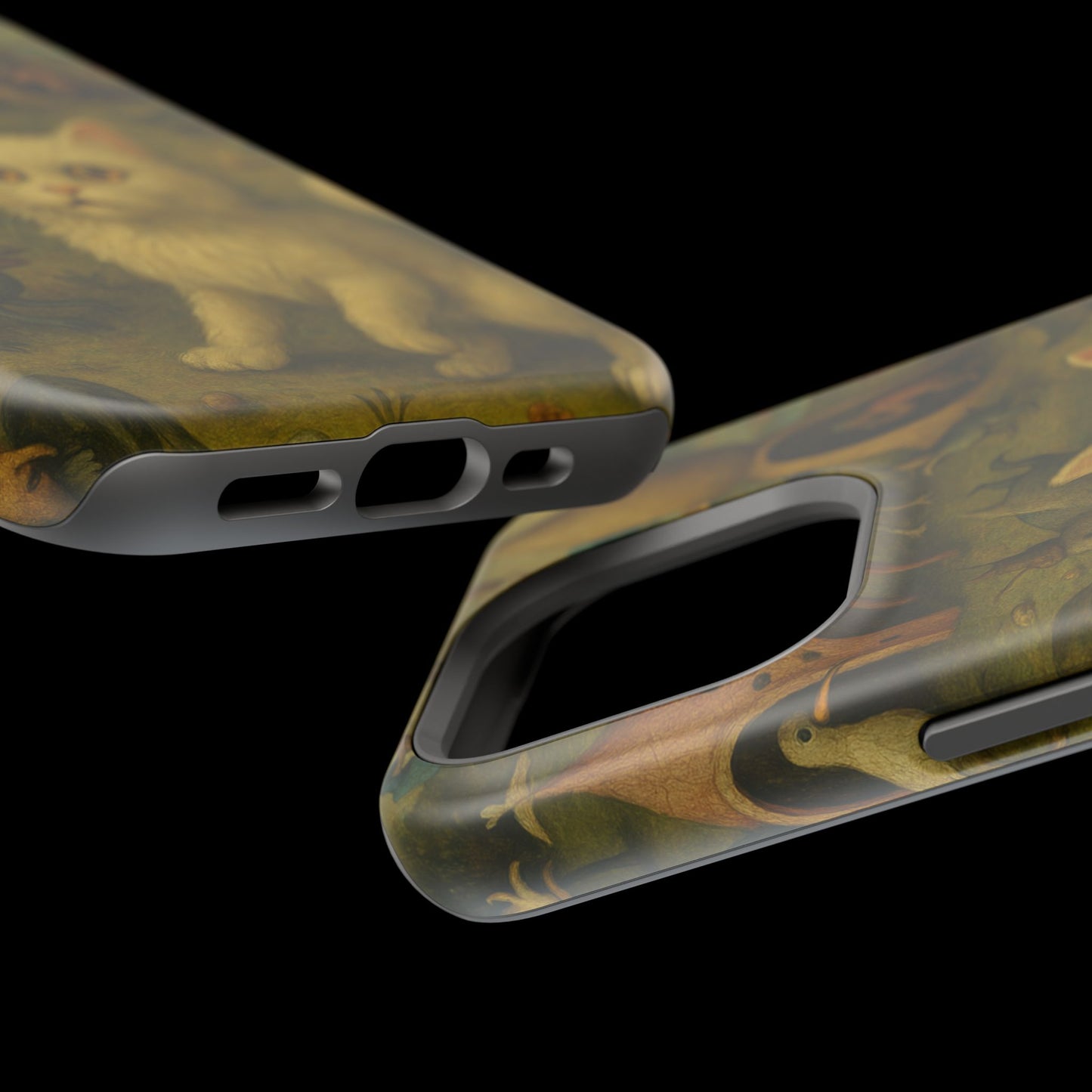 Garden of Cat Delights โ Bosch Inspired โ iPhone 16, 15, 14, 13 โ MagSafe Magnetic Tough Case by HitStickers