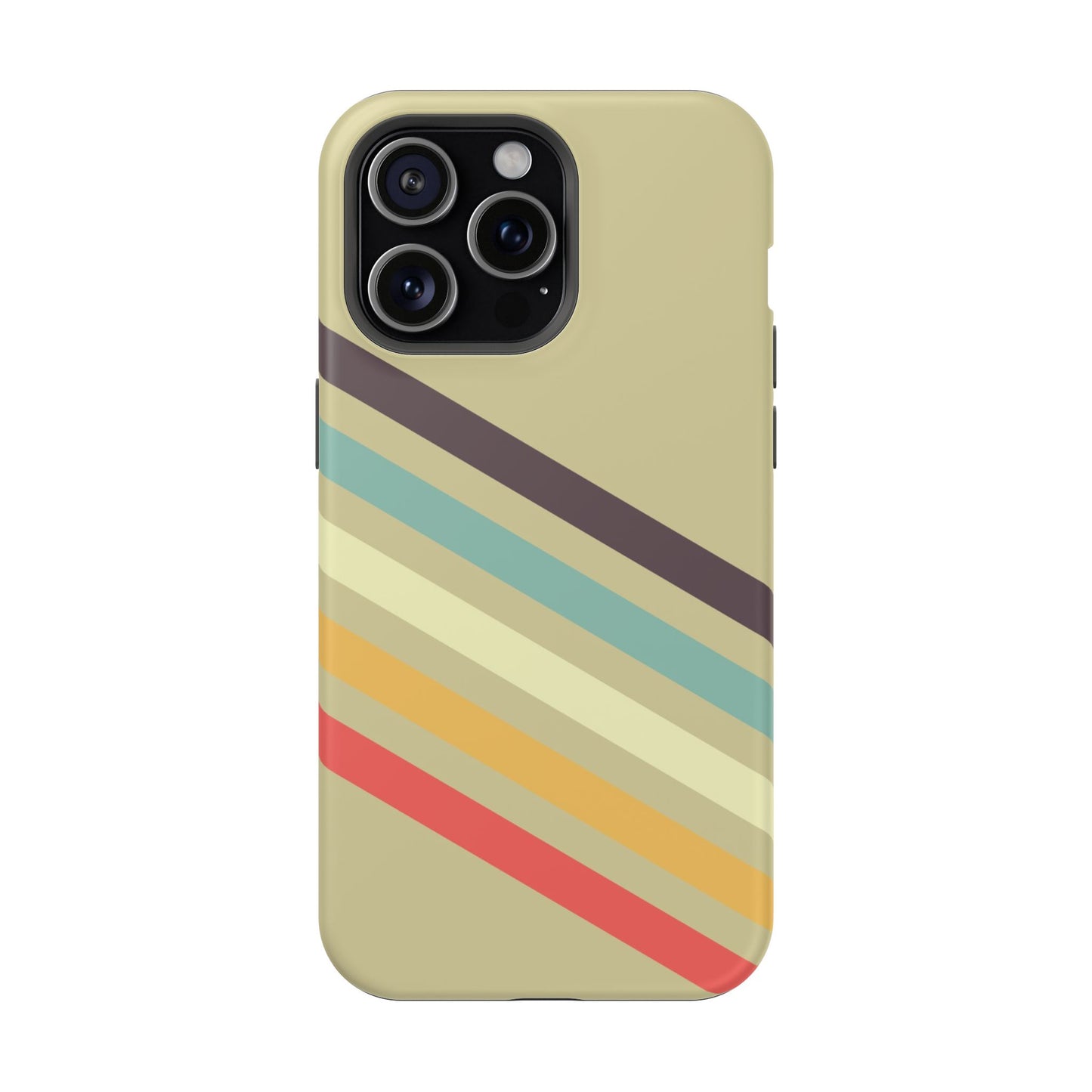 Retro Striped Case for iPhone 16, 15, 14, 13 - MagSafe Magnetic Tough Case by HitStickers