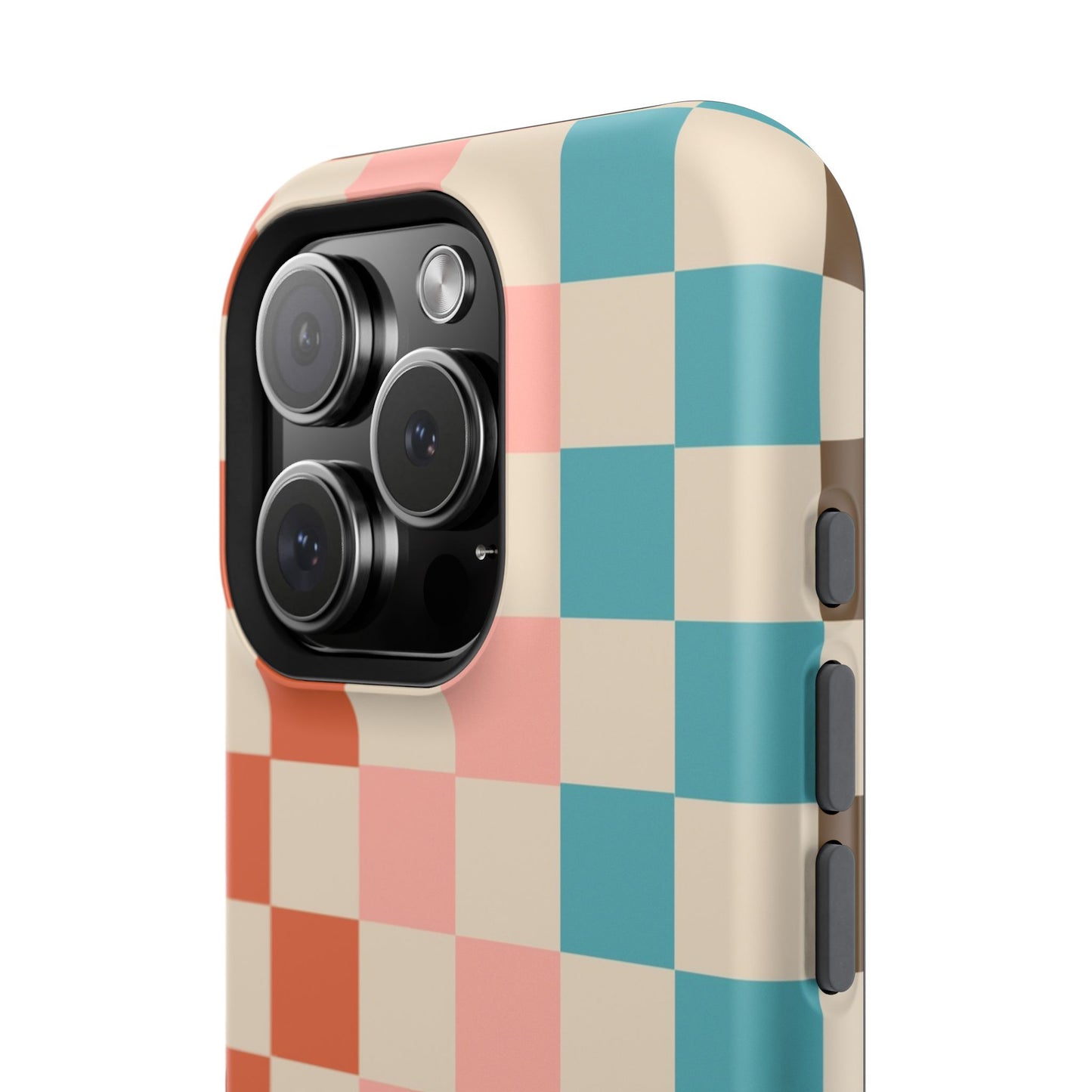 Retro Check Pop โ iPhone 16, 15, 14, 13 โ MagSafe Magnetic Tough Case by HitStickers