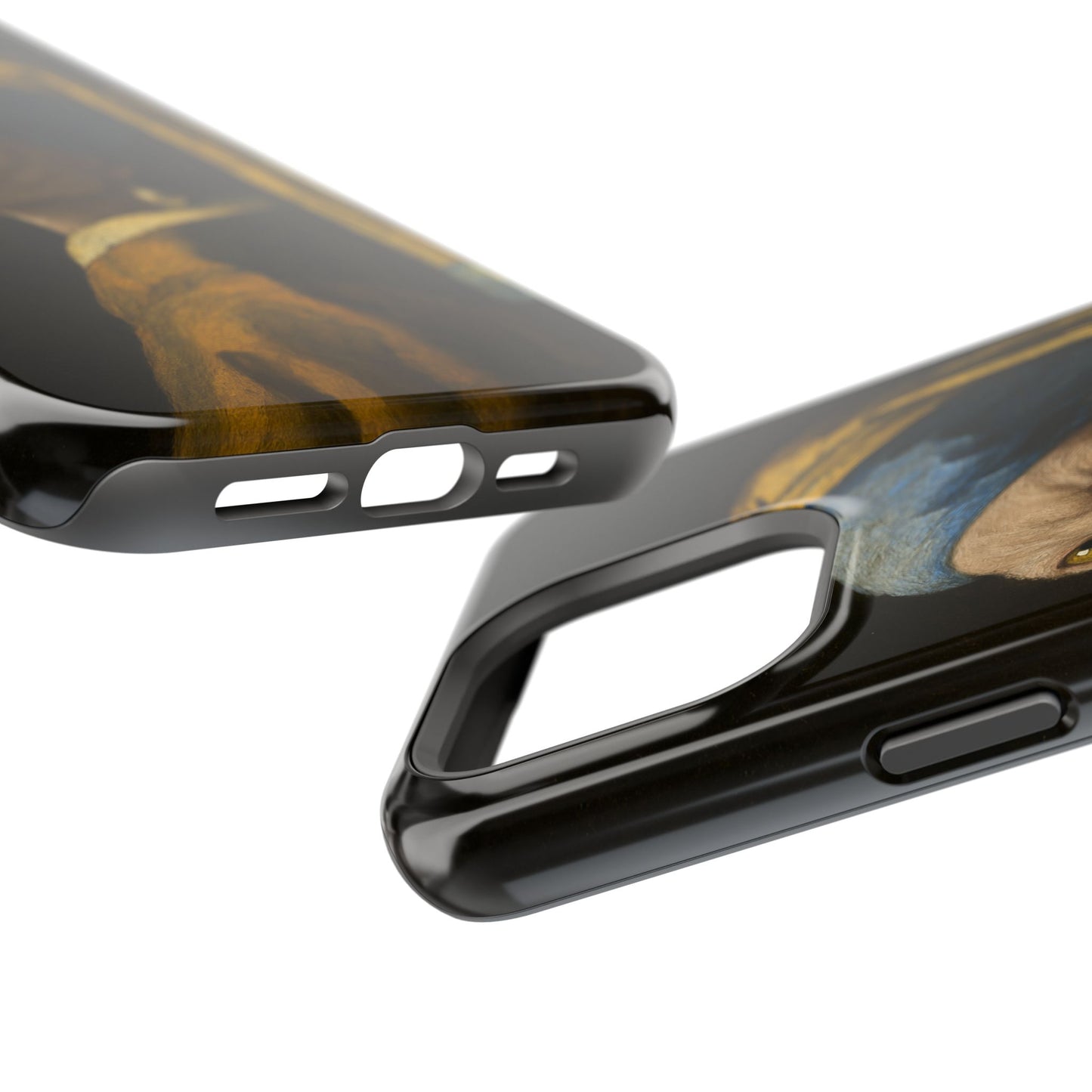 Cat with a Pearl Earring โ Vermeer Inspired โ iPhone 16, 15, 14, 13 โ MagSafe Magnetic Tough Case by HitStickers