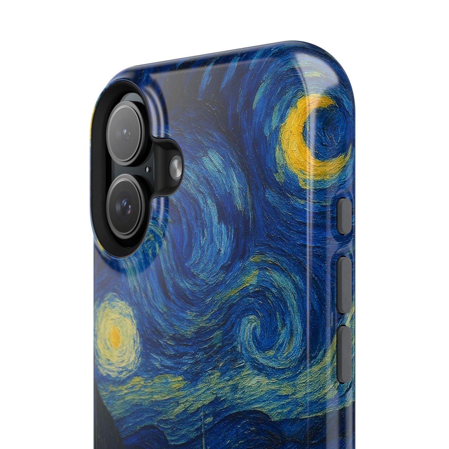 Starry Night Cat โ Van Gogh Inspired โ iPhone 16, 15, 14, 13 โ MagSafe Magnetic Tough Case by HitStickers