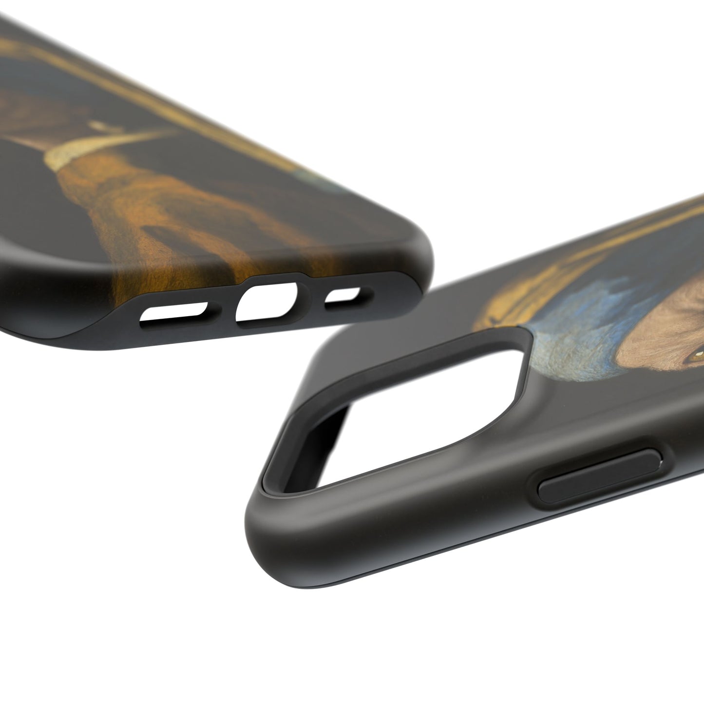 Cat with a Pearl Earring โ Vermeer Inspired โ iPhone 16, 15, 14, 13 โ MagSafe Magnetic Tough Case by HitStickers
