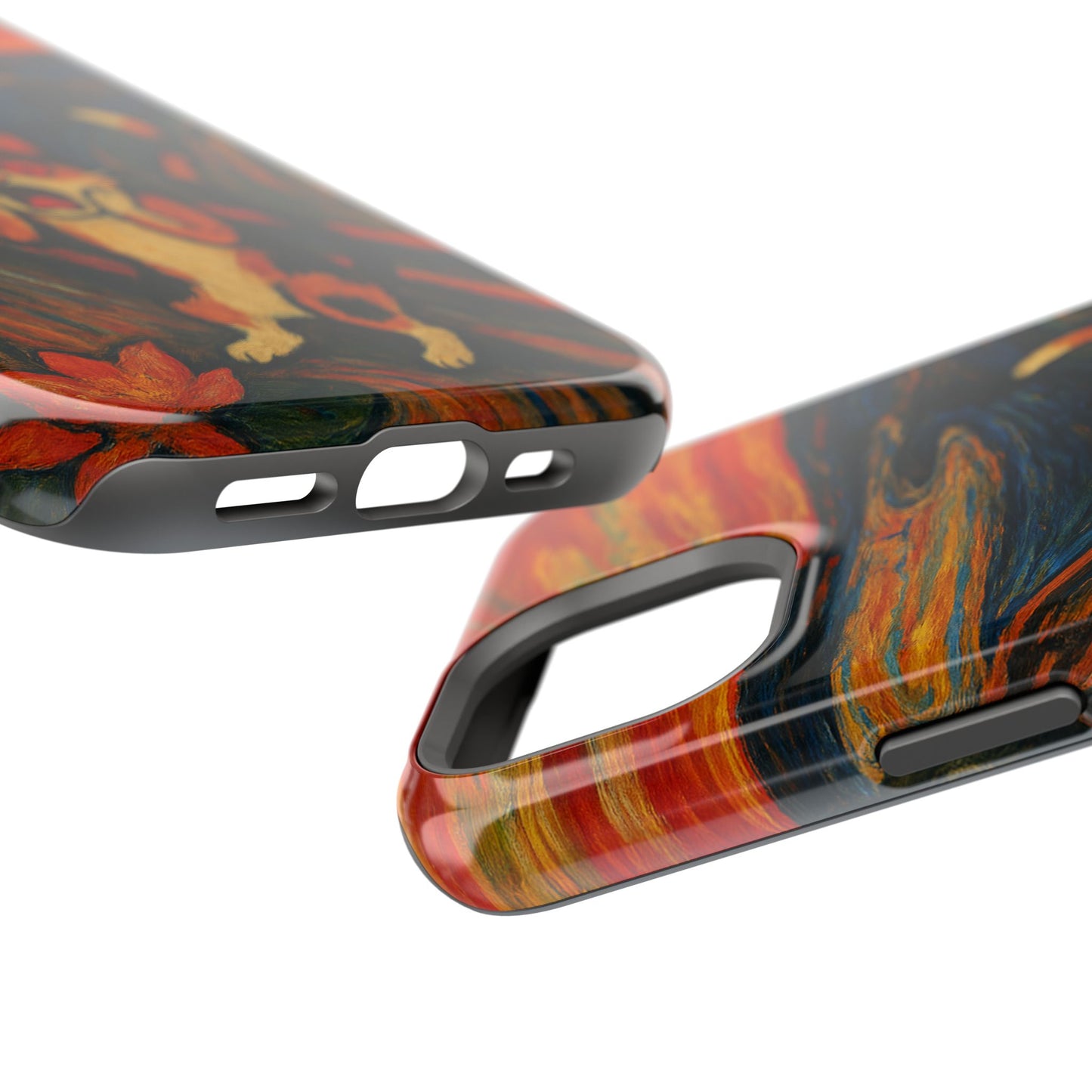 The Cat Scream โ Munch Inspired โ iPhone 16, 15, 14, 13 โ MagSafe Magnetic Tough Case by HitStickers