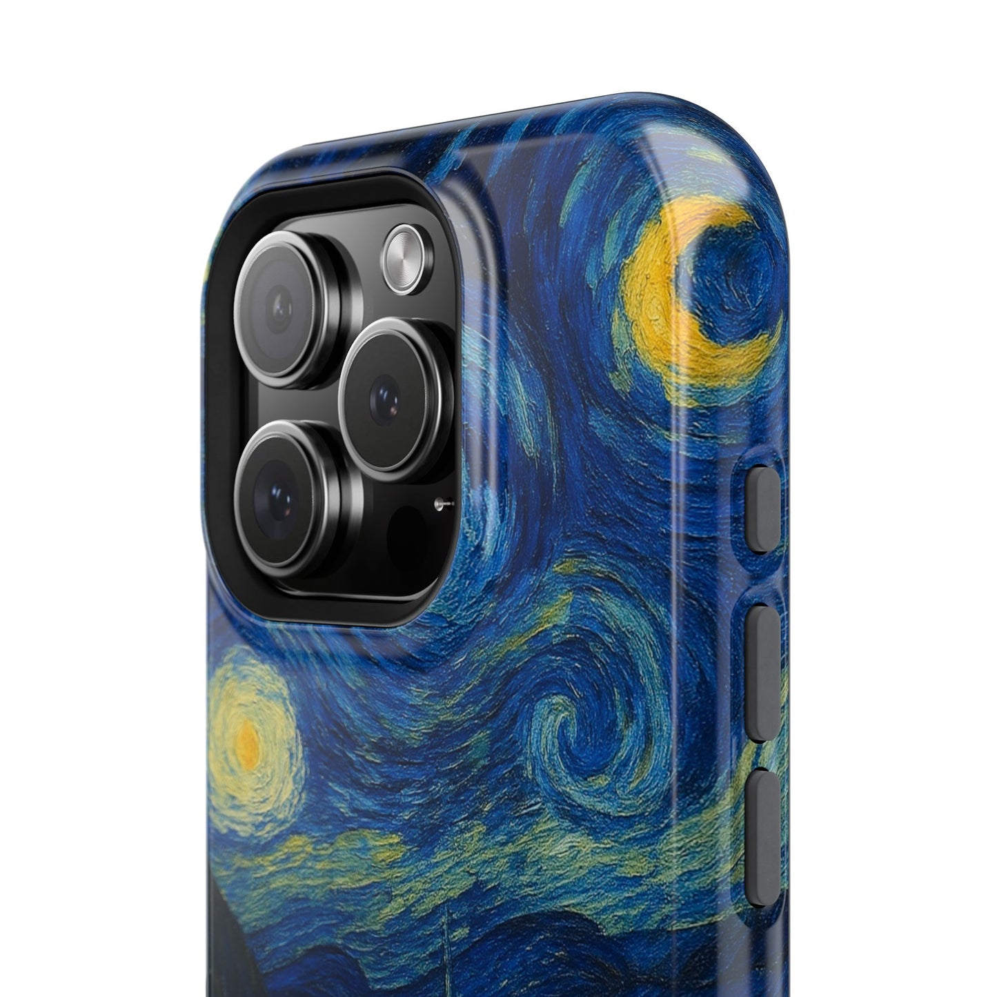 Starry Night Cat โ Van Gogh Inspired โ iPhone 16, 15, 14, 13 โ MagSafe Magnetic Tough Case by HitStickers