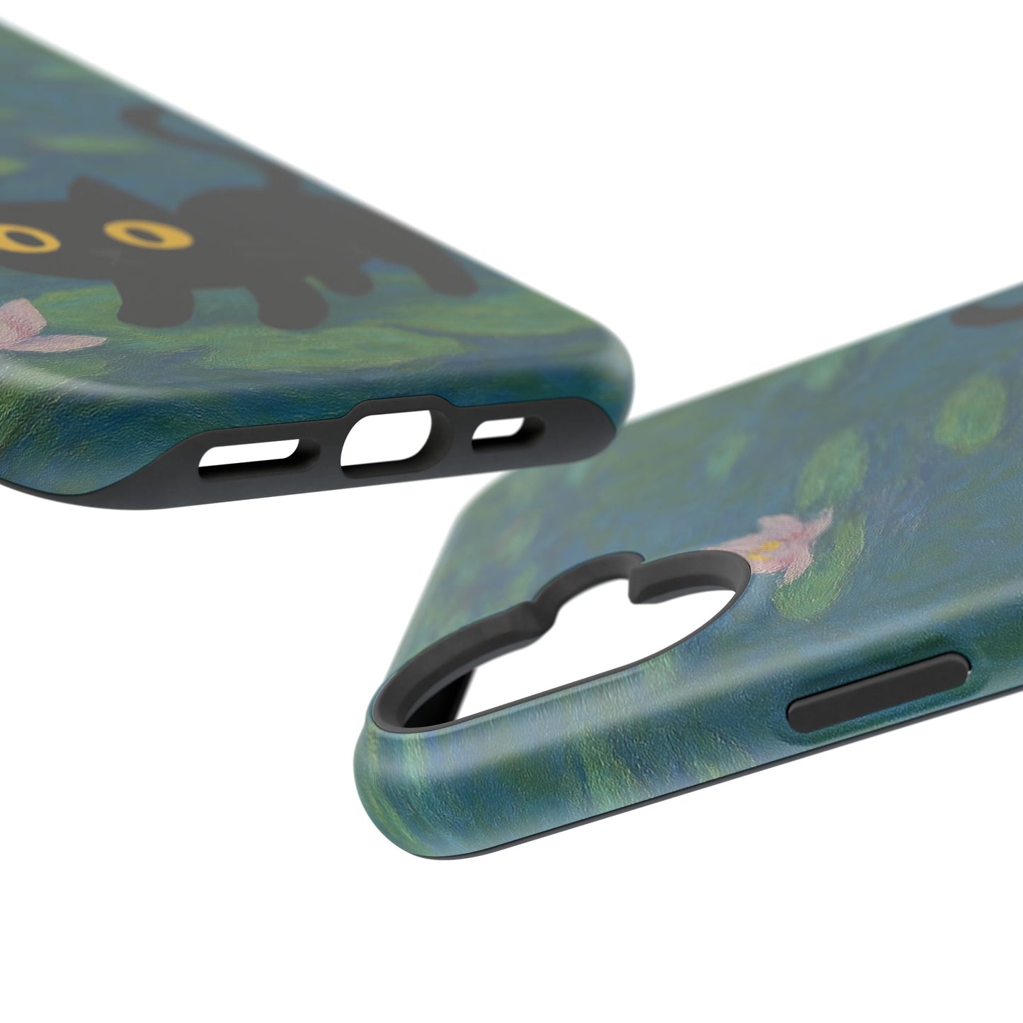 Water Lily Cat โ Monet Inspired โ iPhone 16, 15, 14, 13 โ MagSafe Magnetic Tough Case by HitStickers
