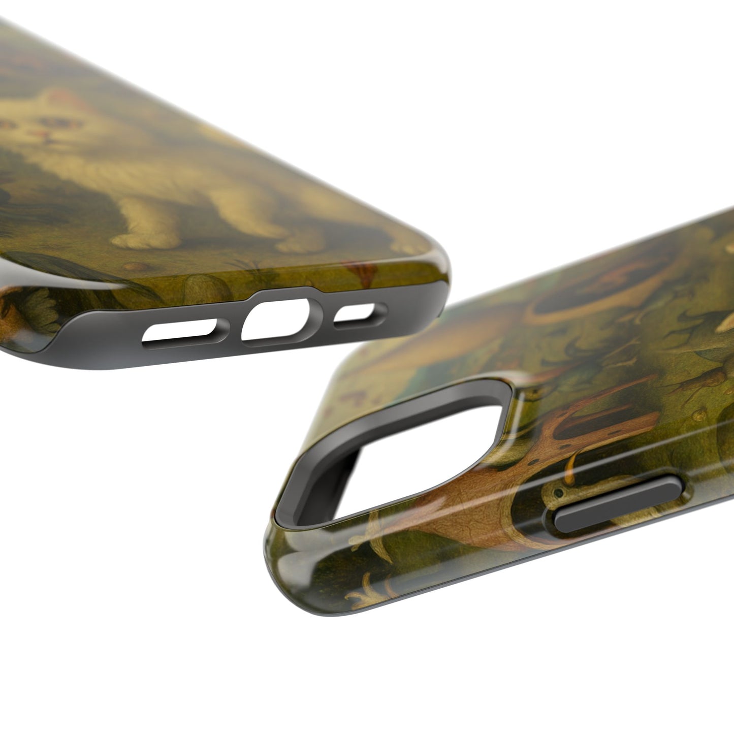 Garden of Cat Delights โ Bosch Inspired โ iPhone 16, 15, 14, 13 โ MagSafe Magnetic Tough Case by HitStickers