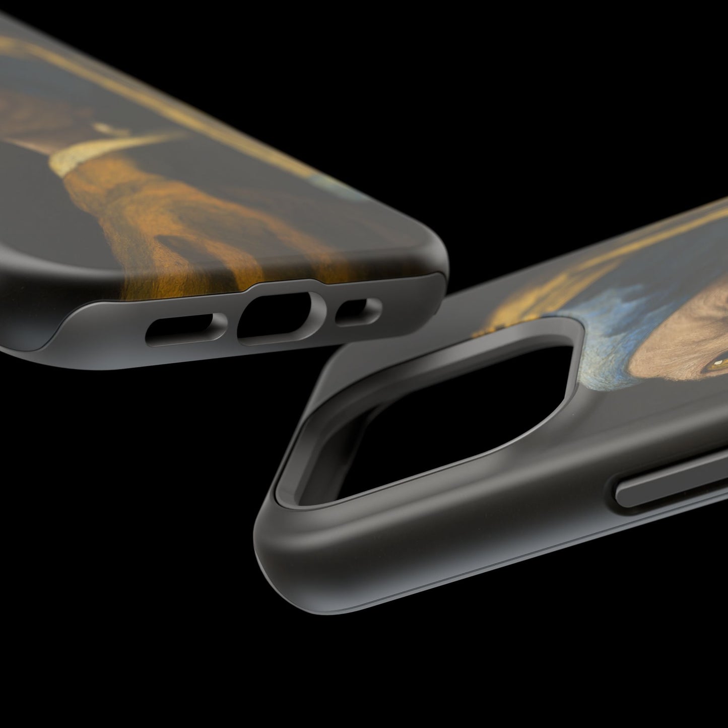 Cat with a Pearl Earring โ Vermeer Inspired โ iPhone 16, 15, 14, 13 โ MagSafe Magnetic Tough Case by HitStickers