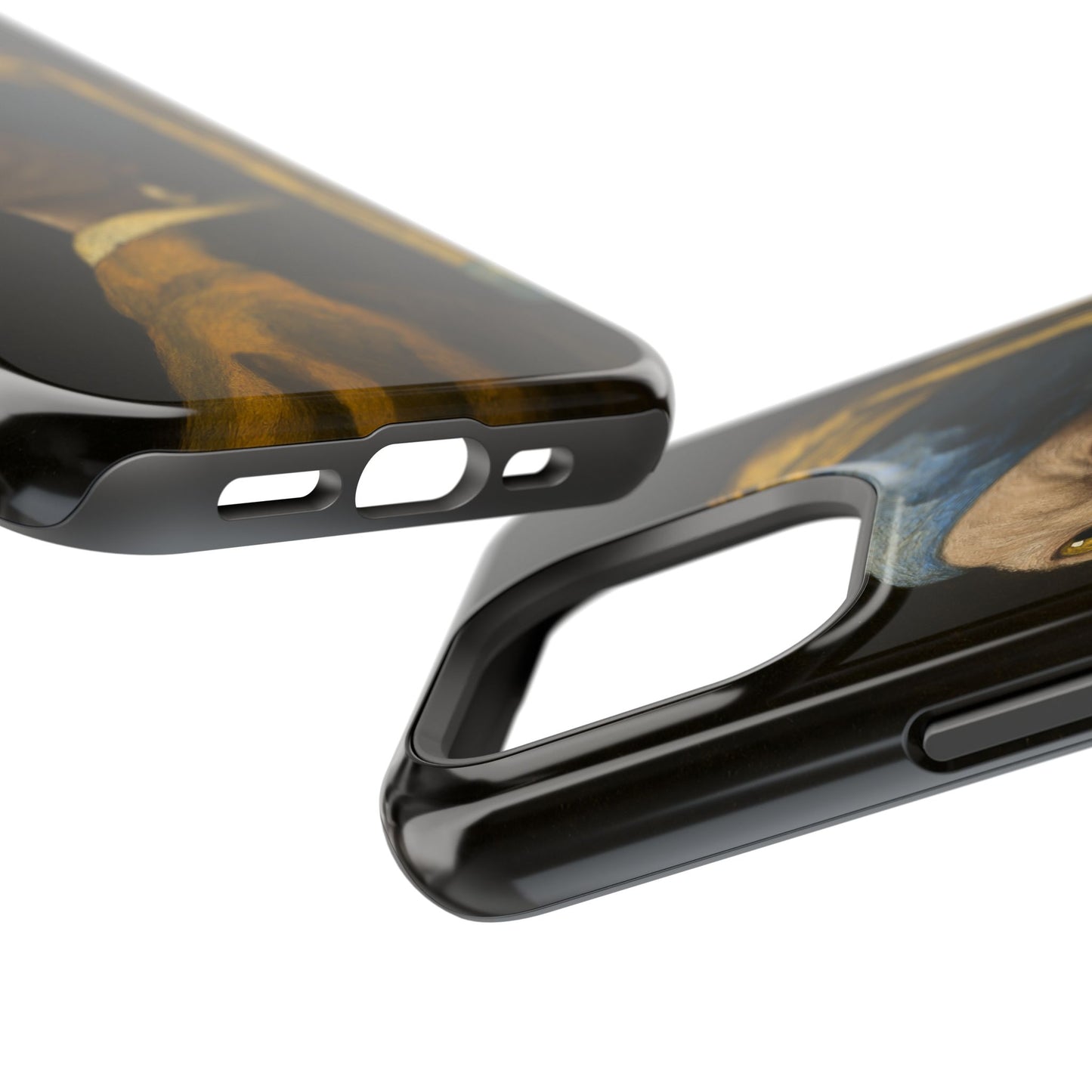 Cat with a Pearl Earring โ Vermeer Inspired โ iPhone 16, 15, 14, 13 โ MagSafe Magnetic Tough Case by HitStickers