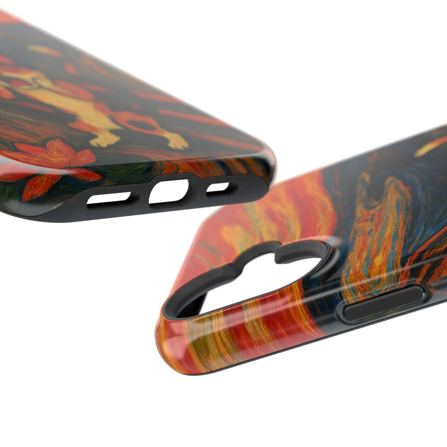 The Cat Scream โ Munch Inspired โ iPhone 16, 15, 14, 13 โ MagSafe Magnetic Tough Case by HitStickers