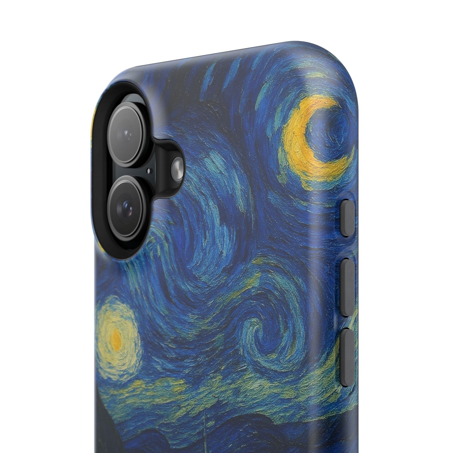 Starry Night Cat โ Van Gogh Inspired โ iPhone 16, 15, 14, 13 โ MagSafe Magnetic Tough Case by HitStickers