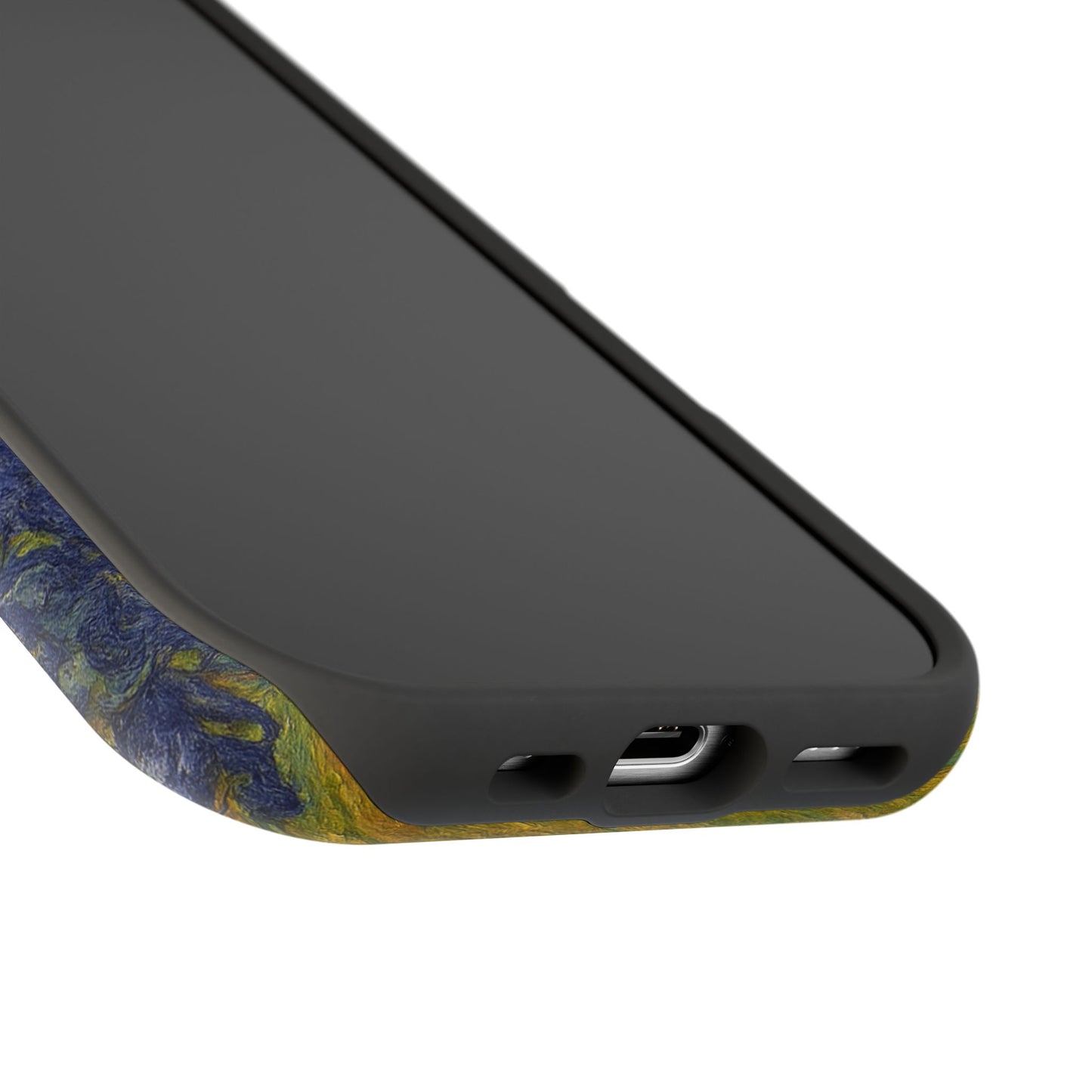 Peaceful Cat in Irises โ Van Gogh Inspired โ iPhone 16, 15, 14, 13 โ MagSafe Magnetic Tough Case by HitStickers