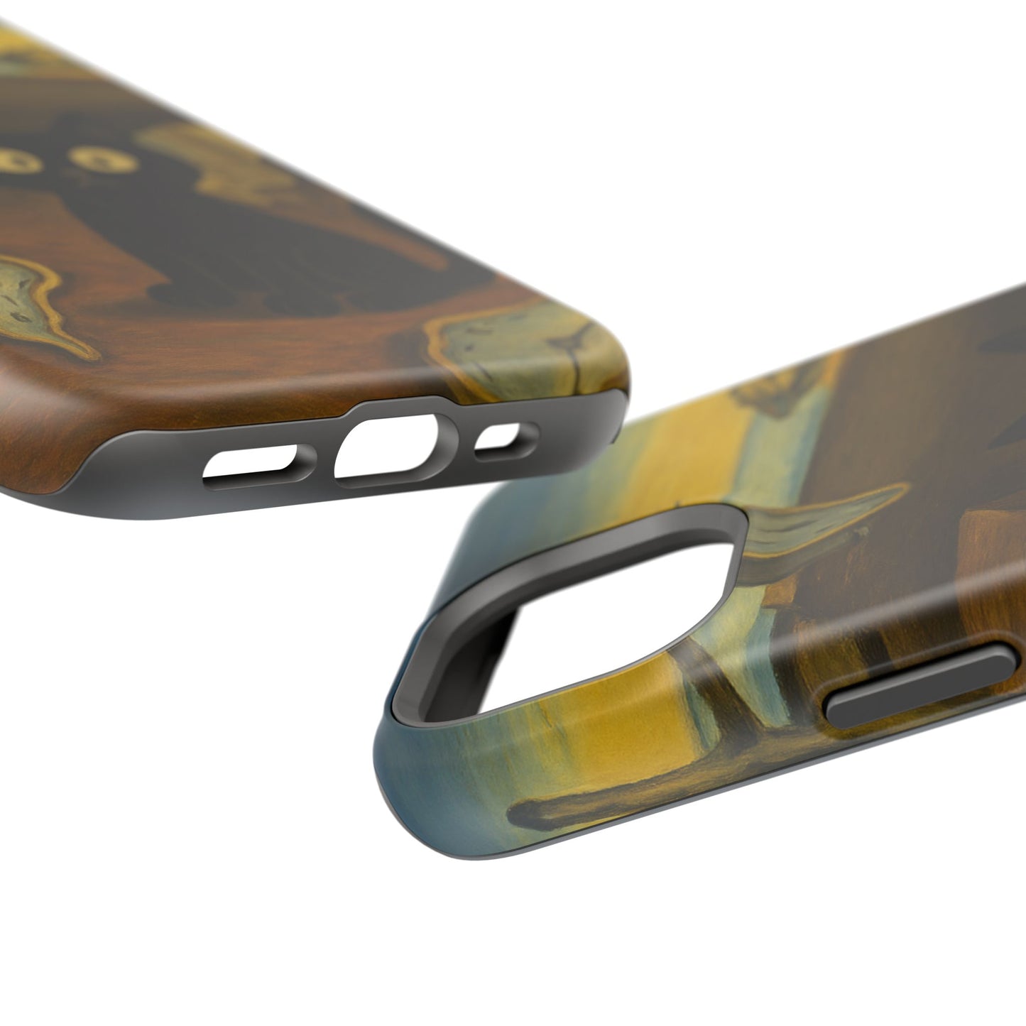 The Cat of Melting Time – Dalí Inspired – iPhone 16, 15, 14, 13 – MagSafe Magnetic Tough Case by HitStickers