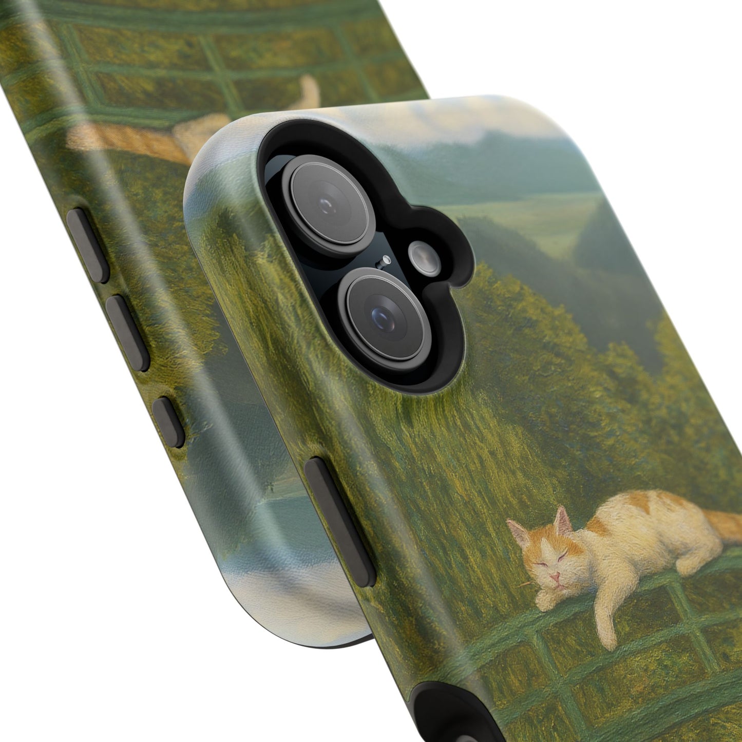 Sleeping Cat on the Japanese Bridge โ Monet Inspired โ iPhone 16, 15, 14, 13 โ MagSafe Magnetic Tough Case by HitStickers