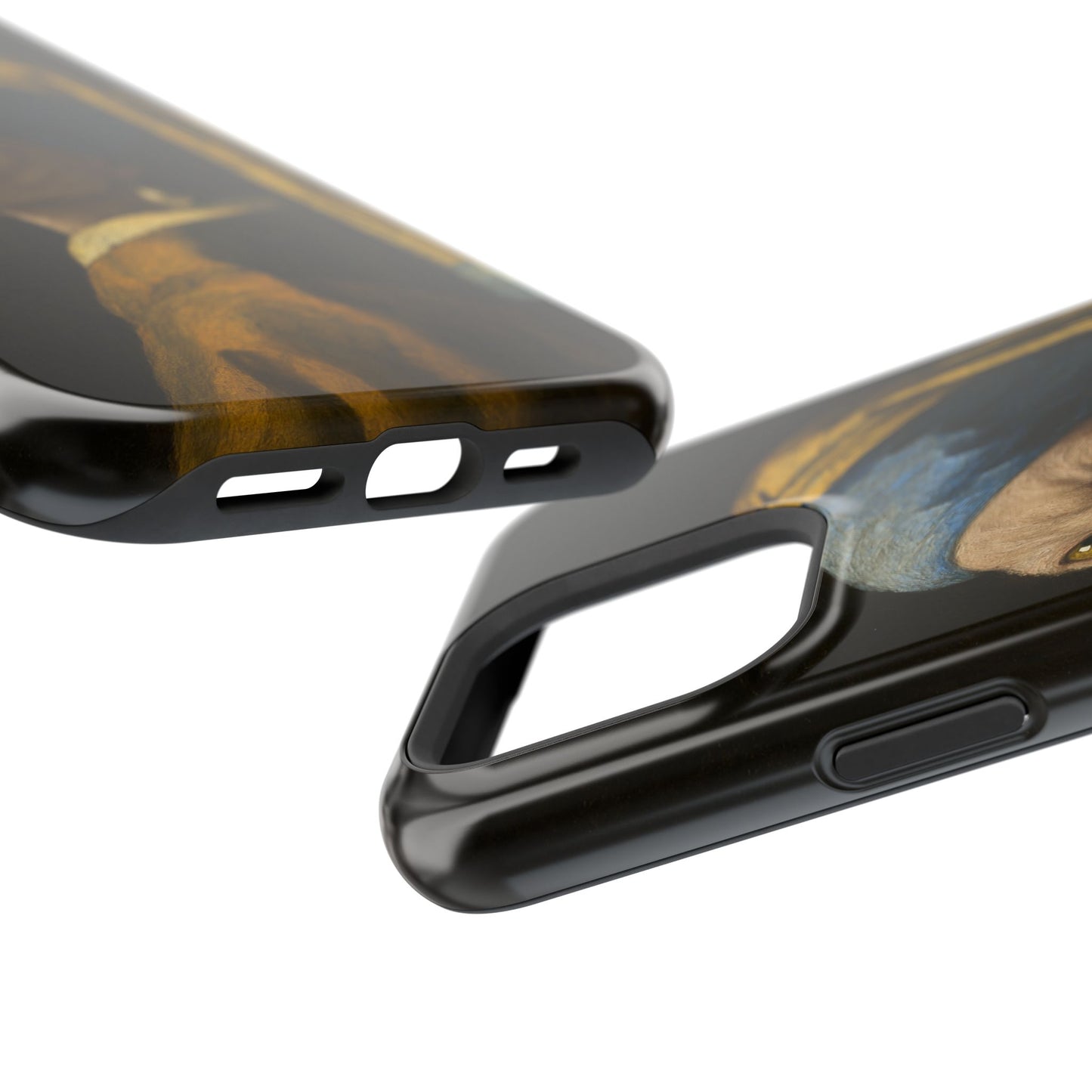 Cat with a Pearl Earring โ Vermeer Inspired โ iPhone 16, 15, 14, 13 โ MagSafe Magnetic Tough Case by HitStickers