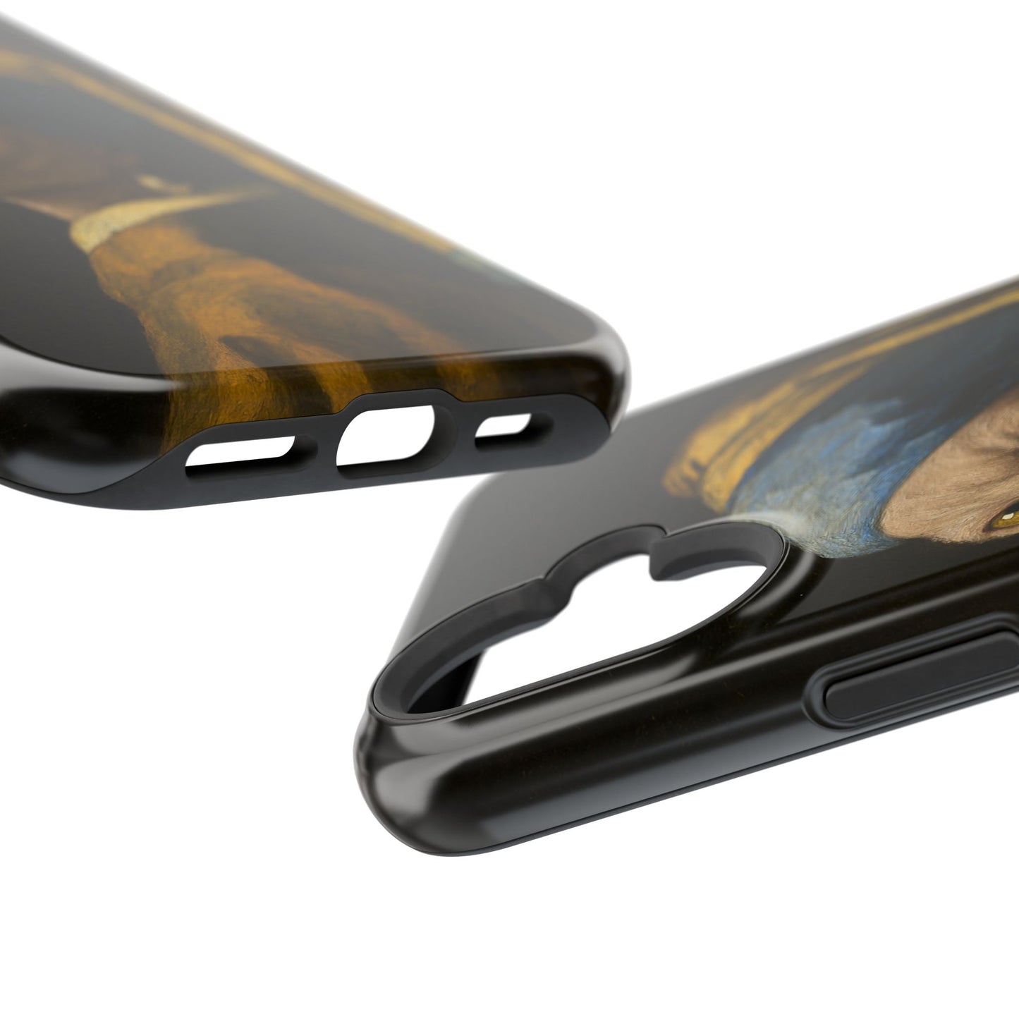 Cat with a Pearl Earring โ Vermeer Inspired โ iPhone 16, 15, 14, 13 โ MagSafe Magnetic Tough Case by HitStickers