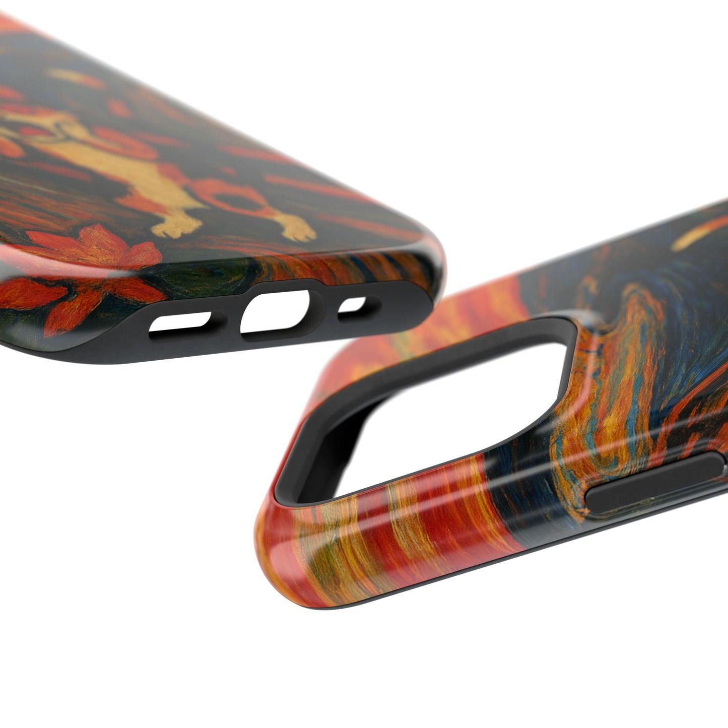 The Cat Scream โ Munch Inspired โ iPhone 16, 15, 14, 13 โ MagSafe Magnetic Tough Case by HitStickers