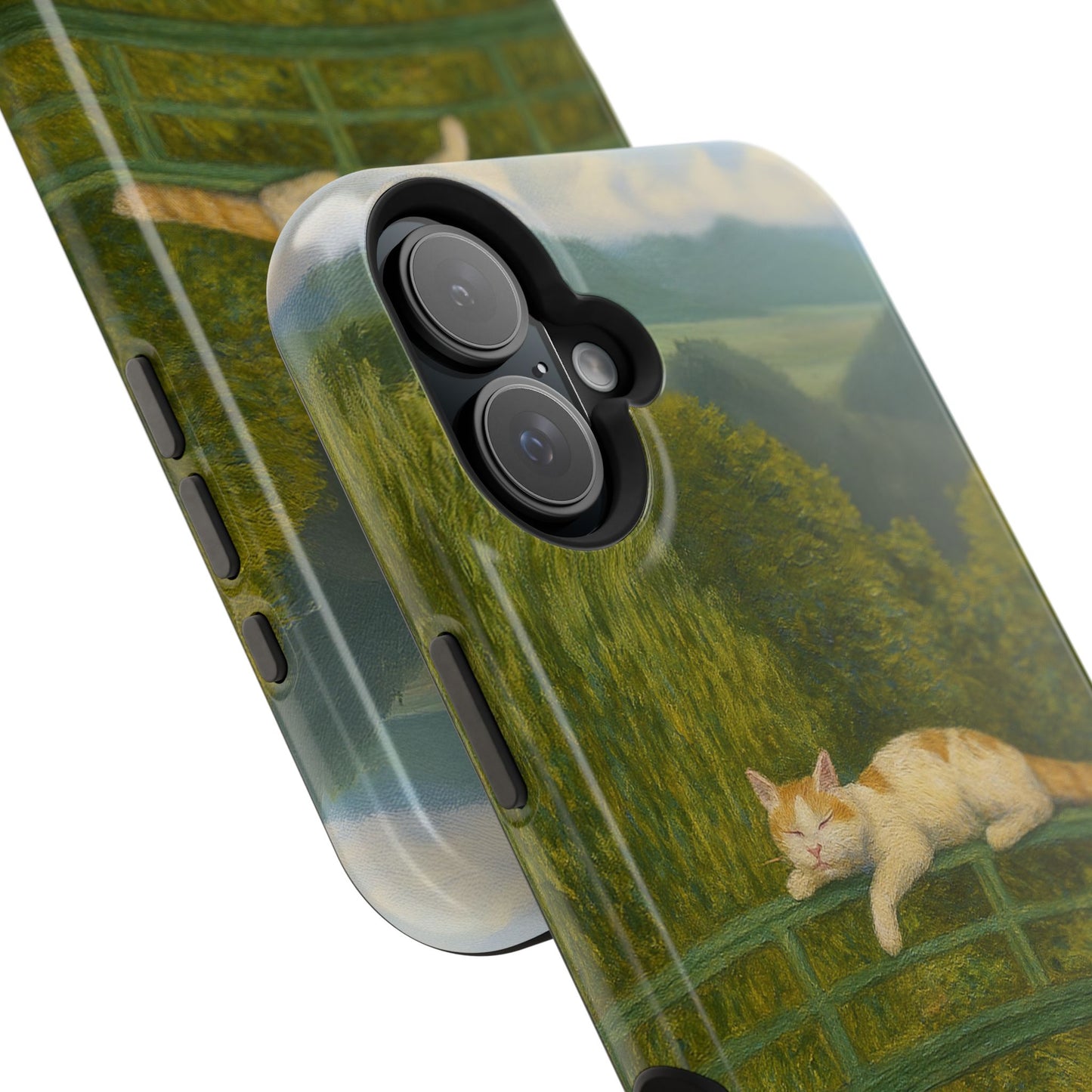 Sleeping Cat on the Japanese Bridge โ Monet Inspired โ iPhone 16, 15, 14, 13 โ MagSafe Magnetic Tough Case by HitStickers