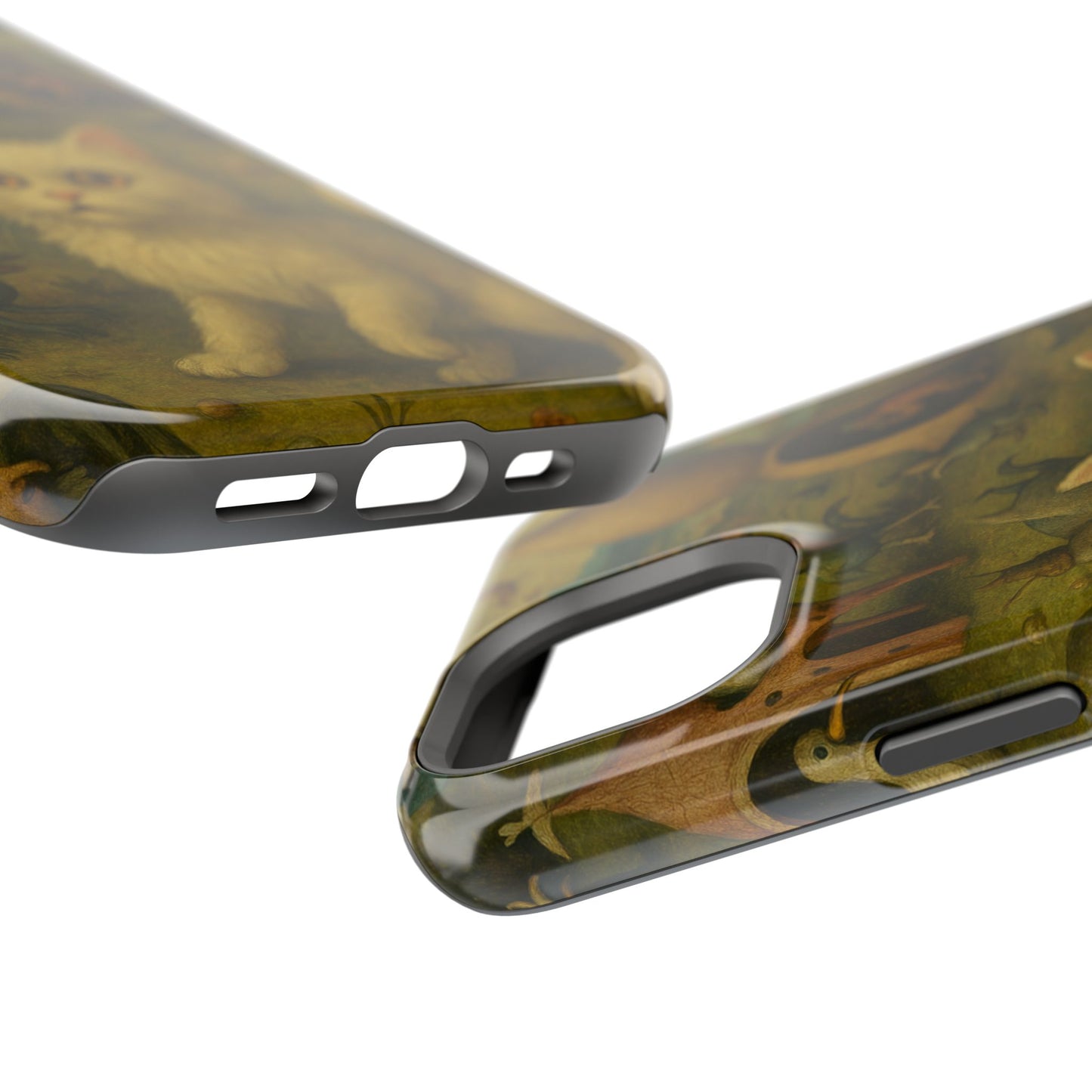 Garden of Cat Delights โ Bosch Inspired โ iPhone 16, 15, 14, 13 โ MagSafe Magnetic Tough Case by HitStickers