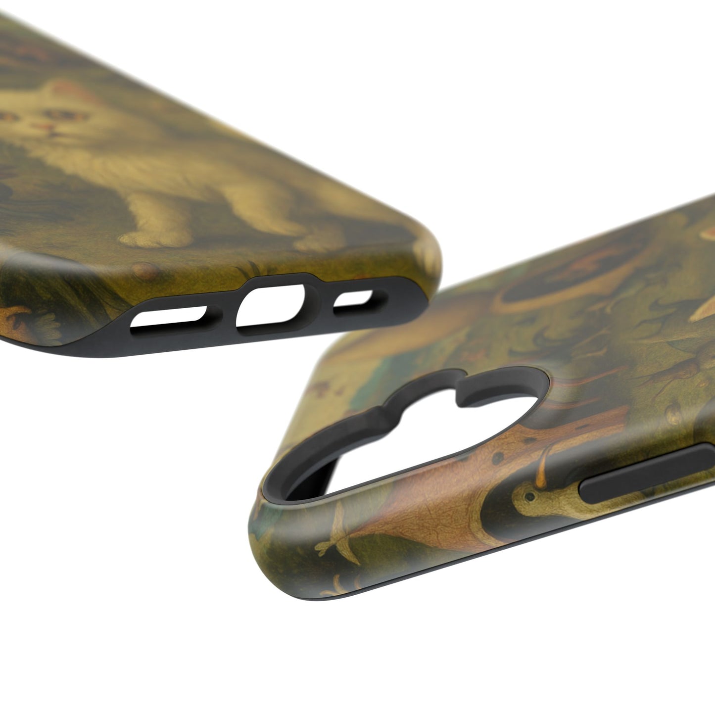 Garden of Cat Delights โ Bosch Inspired โ iPhone 16, 15, 14, 13 โ MagSafe Magnetic Tough Case by HitStickers