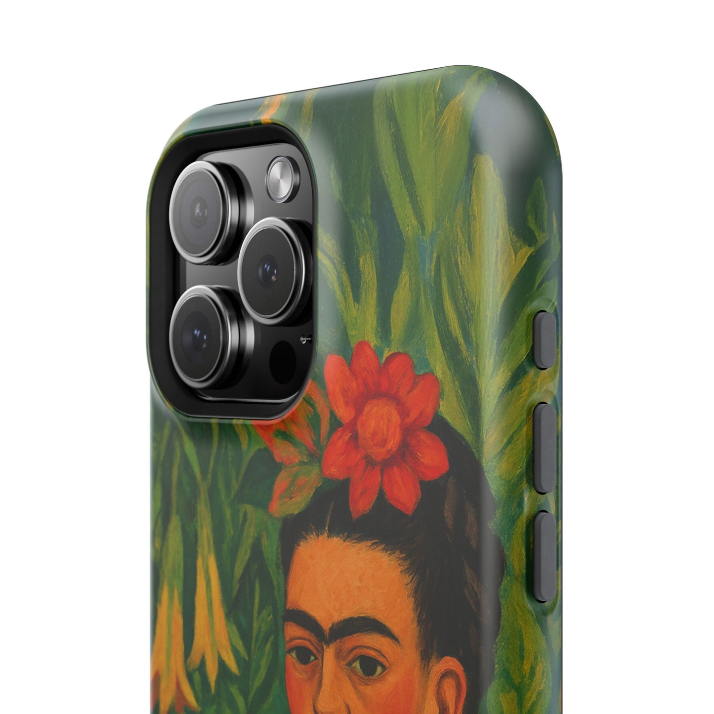 Frida & the Black Cat โ Kahlo Inspired โ iPhone 16, 15, 14, 13 โ MagSafe Magnetic Tough Case by HitStickers