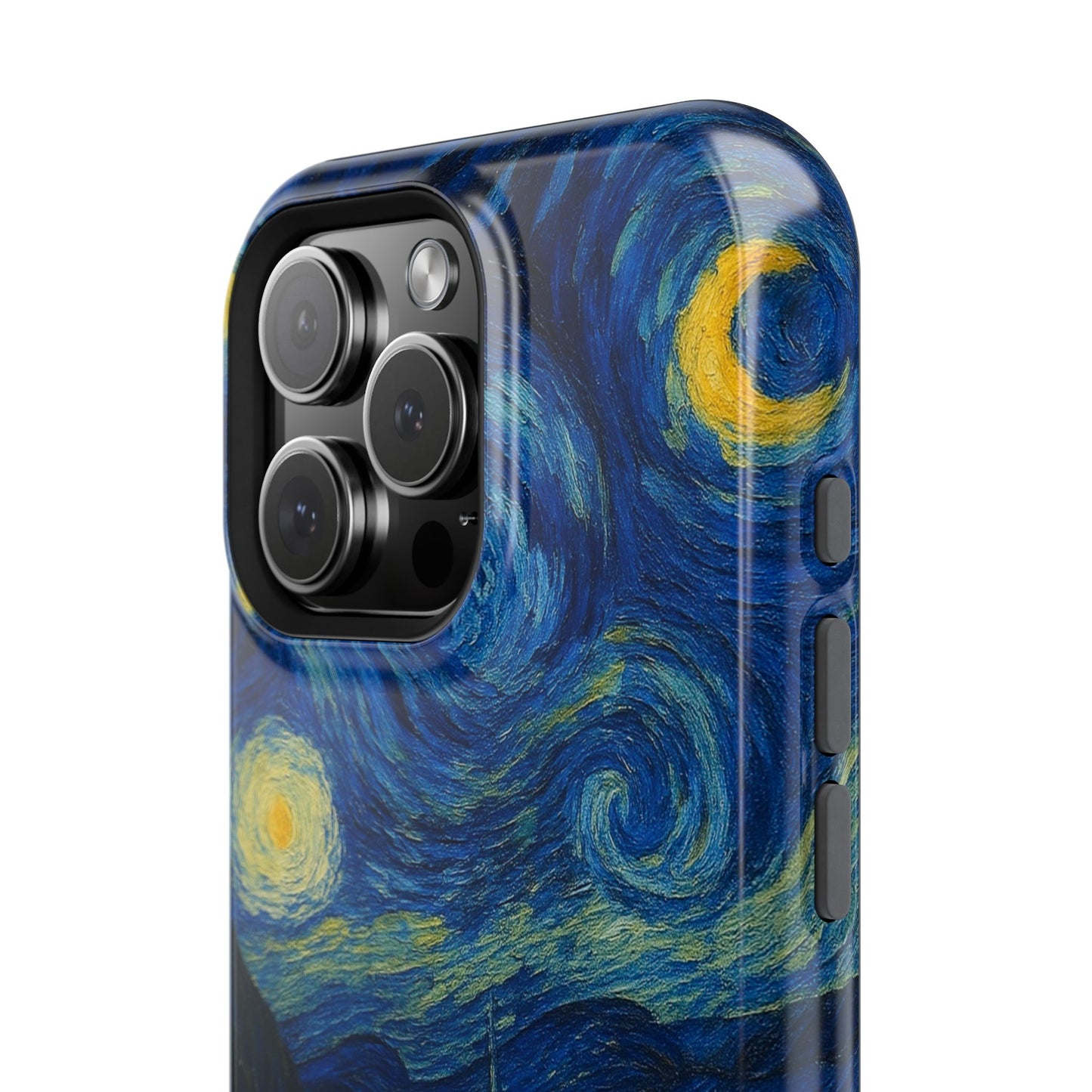 Starry Night Cat โ Van Gogh Inspired โ iPhone 16, 15, 14, 13 โ MagSafe Magnetic Tough Case by HitStickers