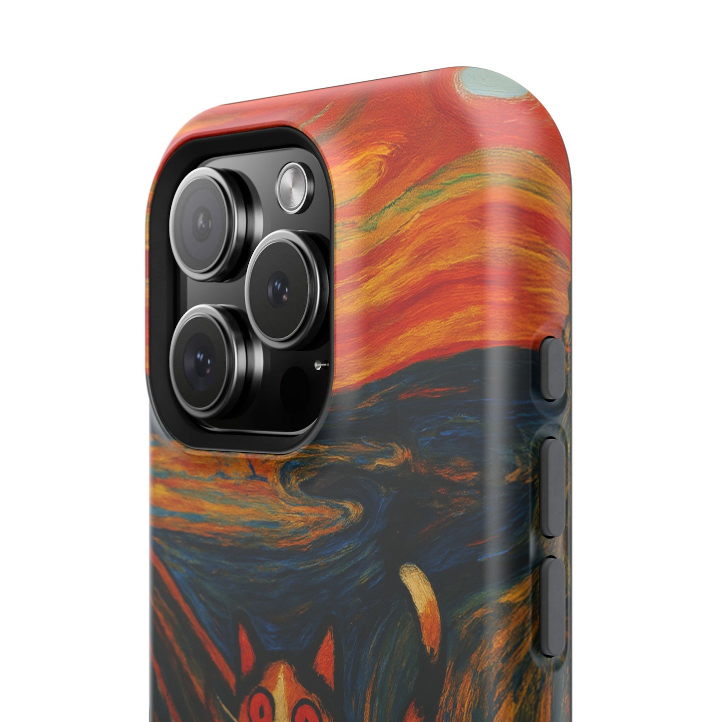 The Cat Scream โ Munch Inspired โ iPhone 16, 15, 14, 13 โ MagSafe Magnetic Tough Case by HitStickers