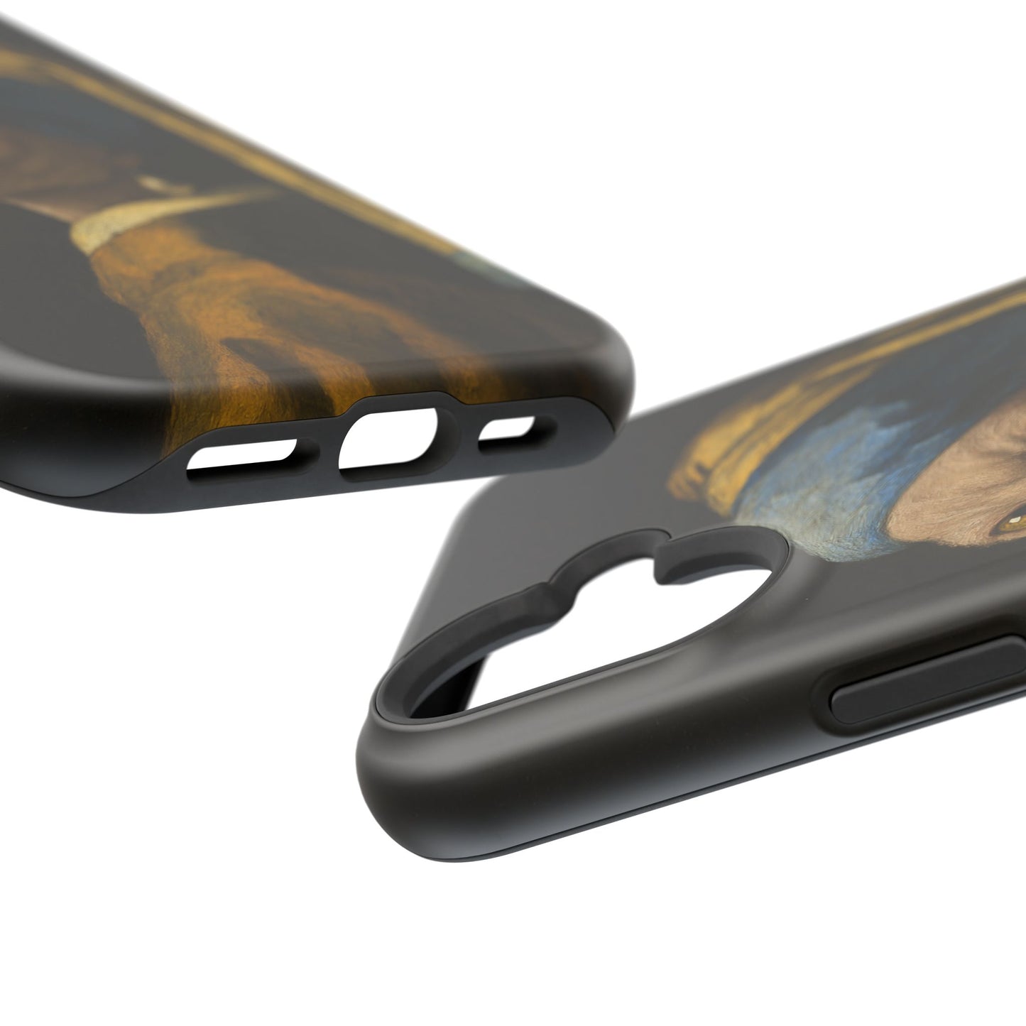 Cat with a Pearl Earring โ Vermeer Inspired โ iPhone 16, 15, 14, 13 โ MagSafe Magnetic Tough Case by HitStickers