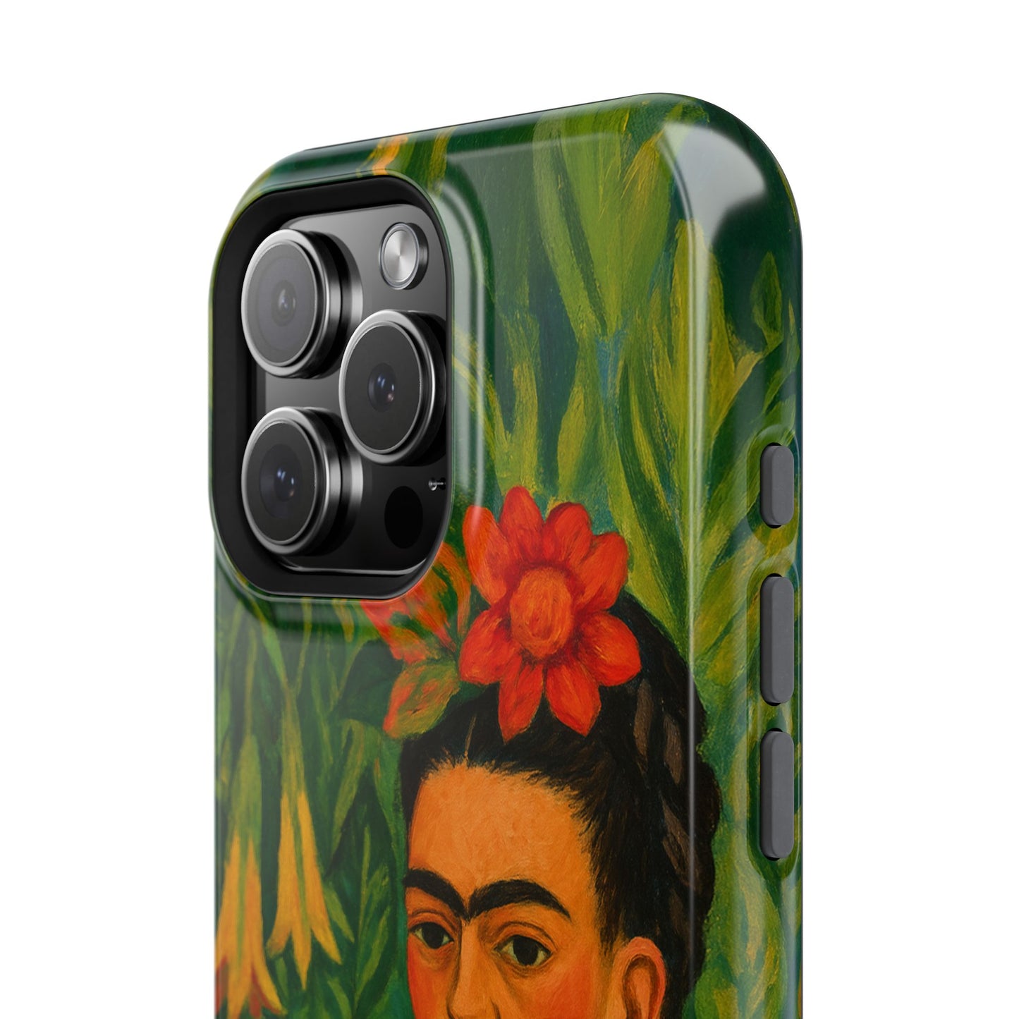 Frida & the Black Cat โ Kahlo Inspired โ iPhone 16, 15, 14, 13 โ MagSafe Magnetic Tough Case by HitStickers