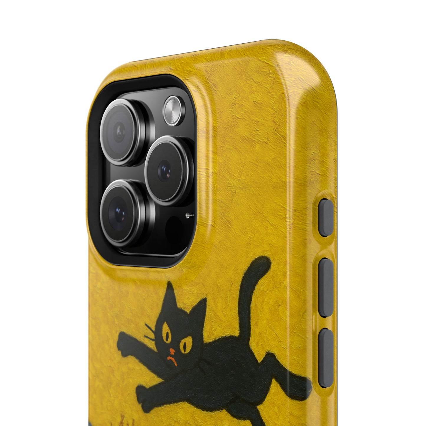 Mischievous Cat & Sunflowers โ Van Gogh Inspired โ iPhone 16, 15, 14, 13 โ MagSafe Magnetic Tough Case by HitStickers