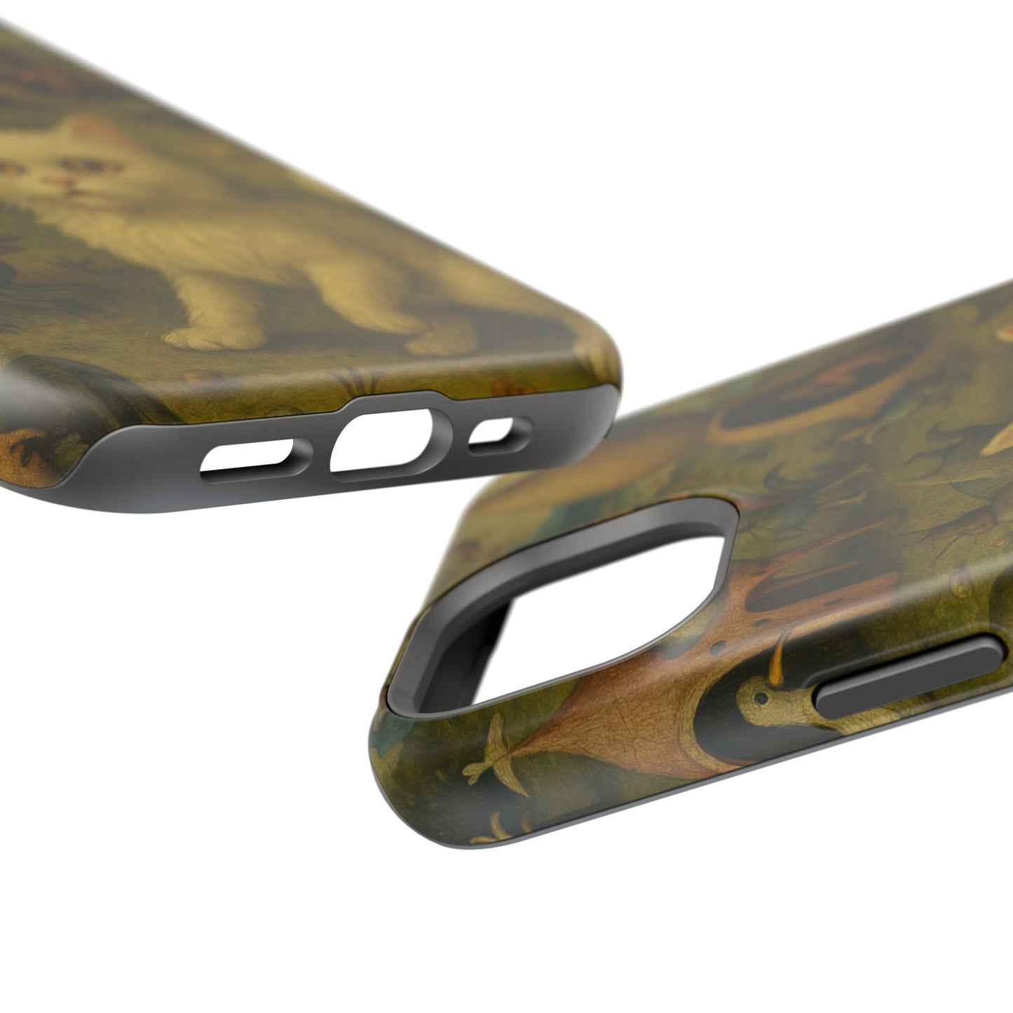 Garden of Cat Delights โ Bosch Inspired โ iPhone 16, 15, 14, 13 โ MagSafe Magnetic Tough Case by HitStickers