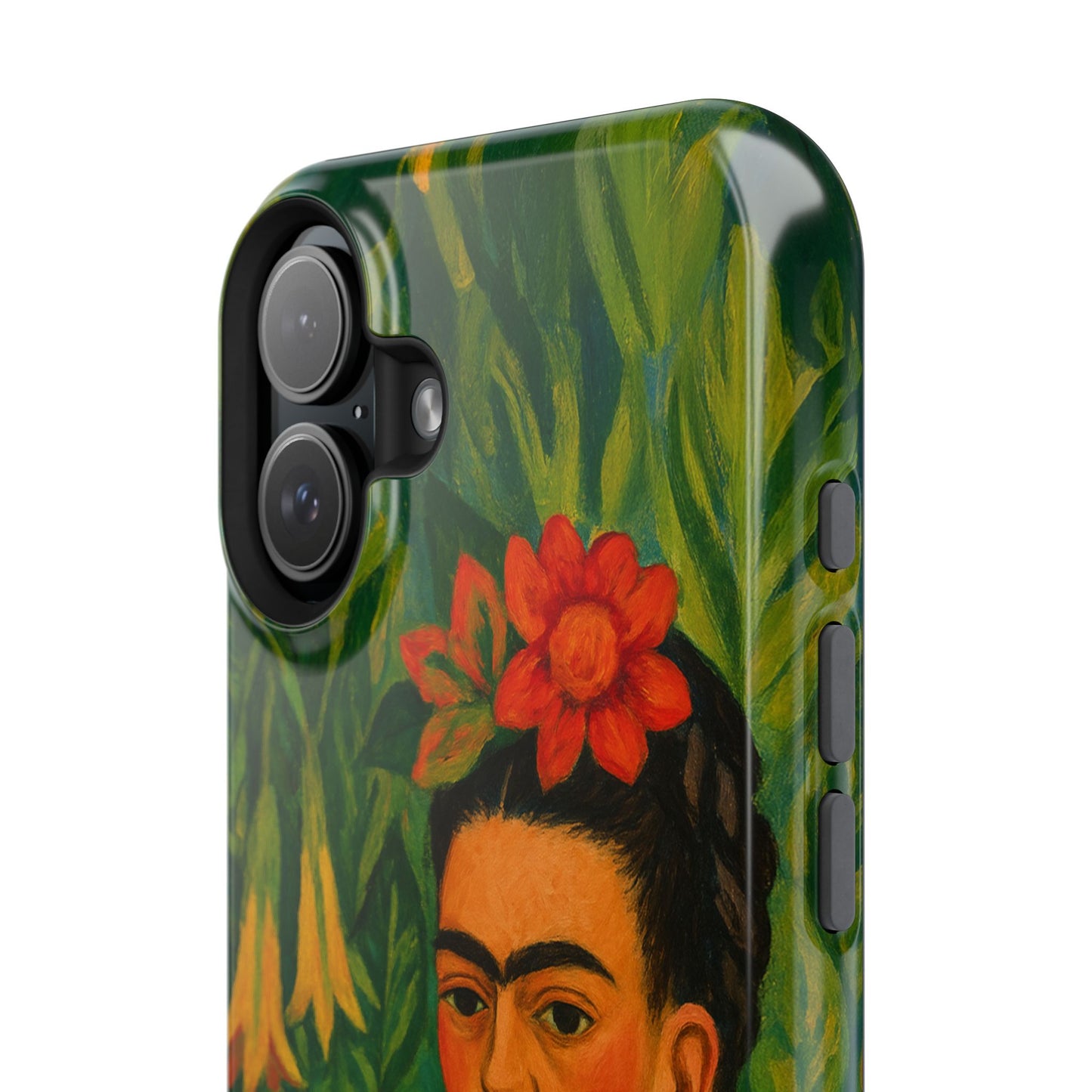Frida & the Black Cat โ Kahlo Inspired โ iPhone 16, 15, 14, 13 โ MagSafe Magnetic Tough Case by HitStickers