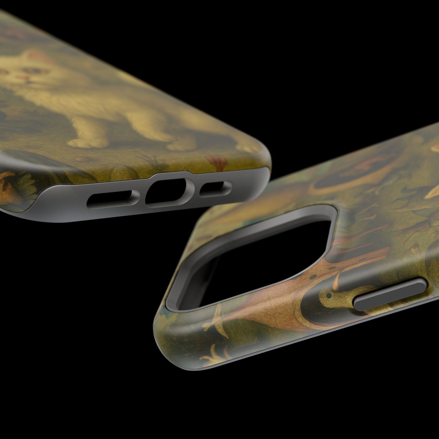 Garden of Cat Delights โ Bosch Inspired โ iPhone 16, 15, 14, 13 โ MagSafe Magnetic Tough Case by HitStickers