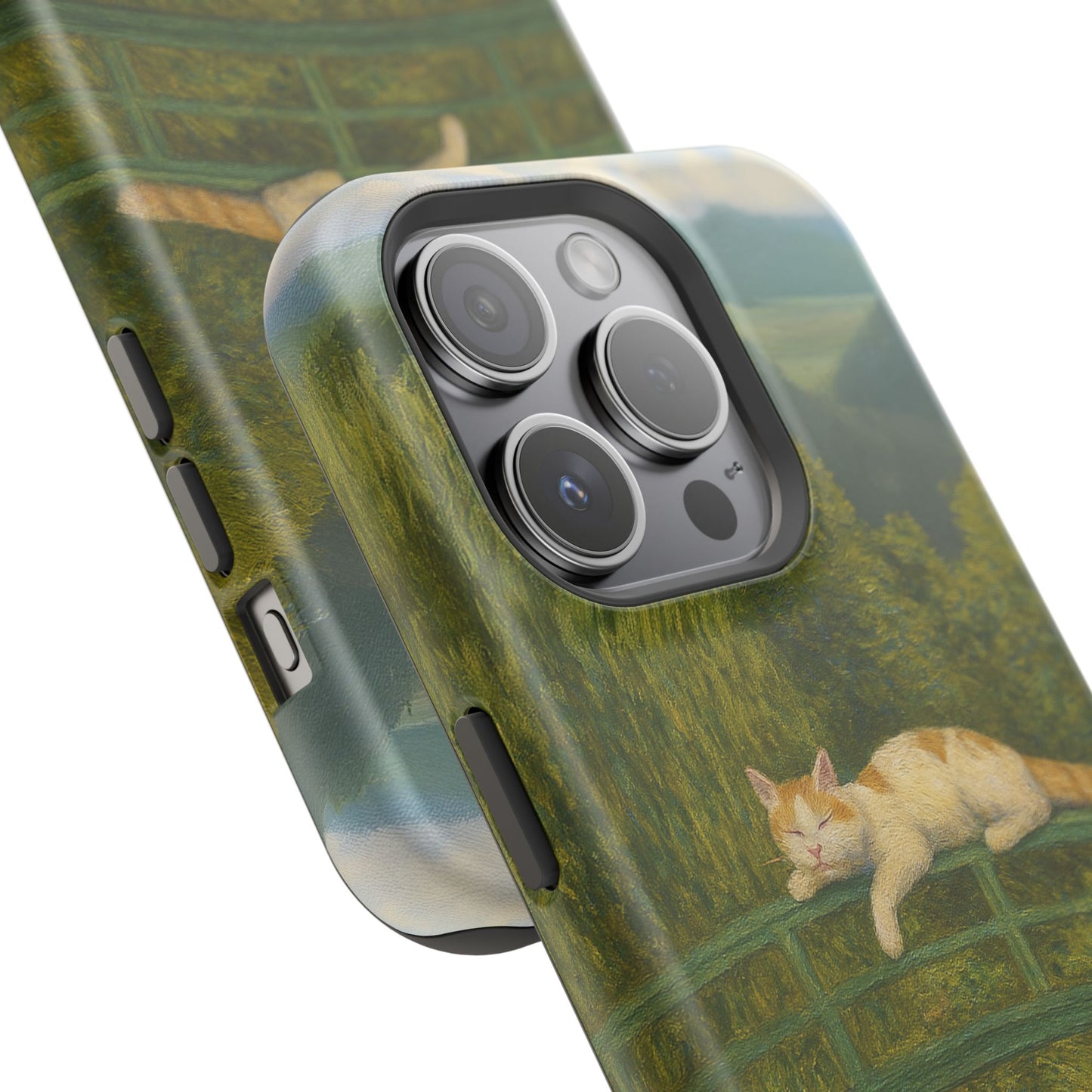 Sleeping Cat on the Japanese Bridge โ Monet Inspired โ iPhone 16, 15, 14, 13 โ MagSafe Magnetic Tough Case by HitStickers