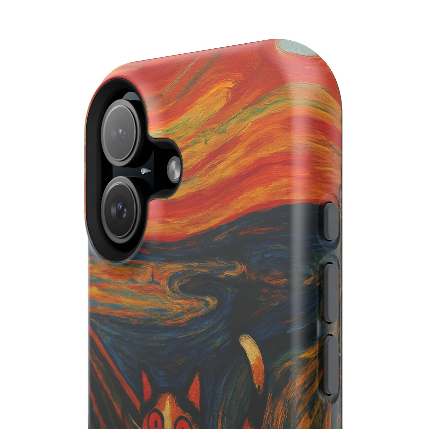 The Cat Scream โ Munch Inspired โ iPhone 16, 15, 14, 13 โ MagSafe Magnetic Tough Case by HitStickers