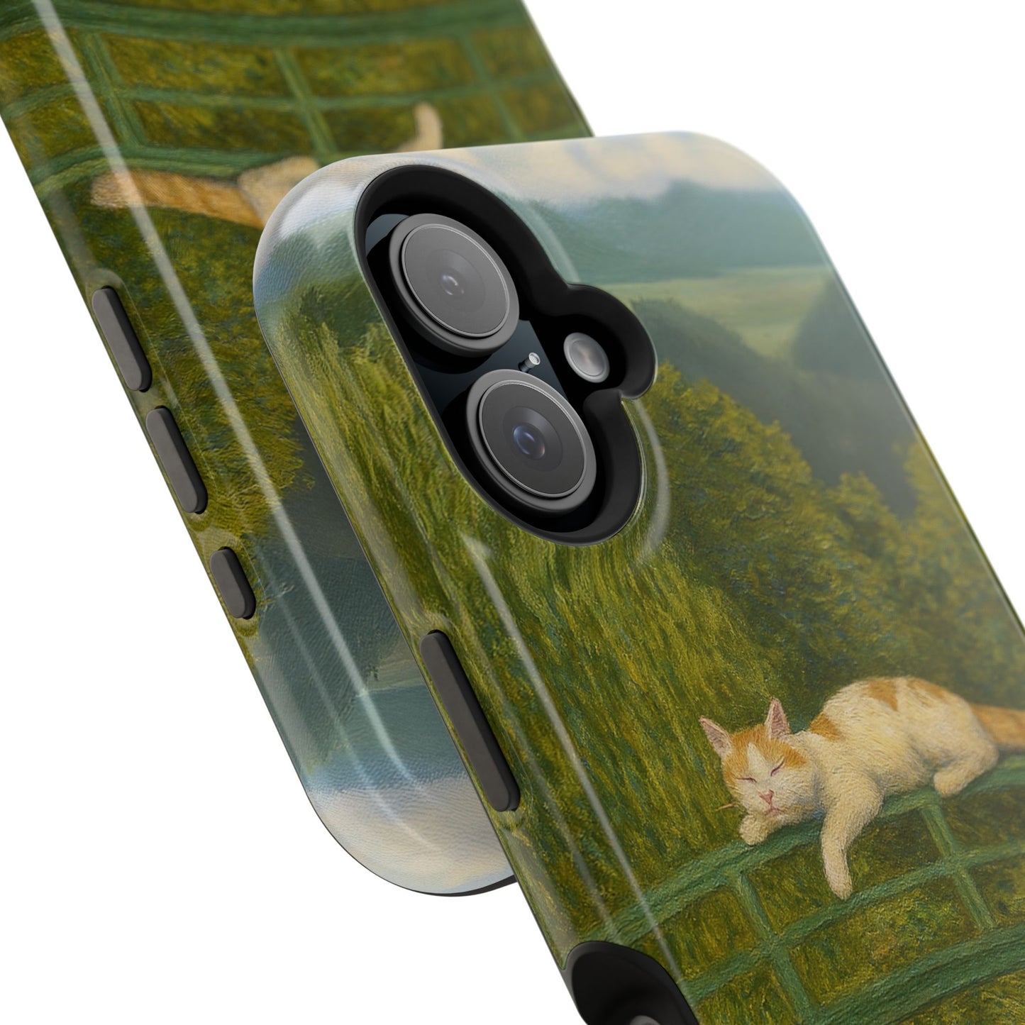 Sleeping Cat on the Japanese Bridge โ Monet Inspired โ iPhone 16, 15, 14, 13 โ MagSafe Magnetic Tough Case by HitStickers