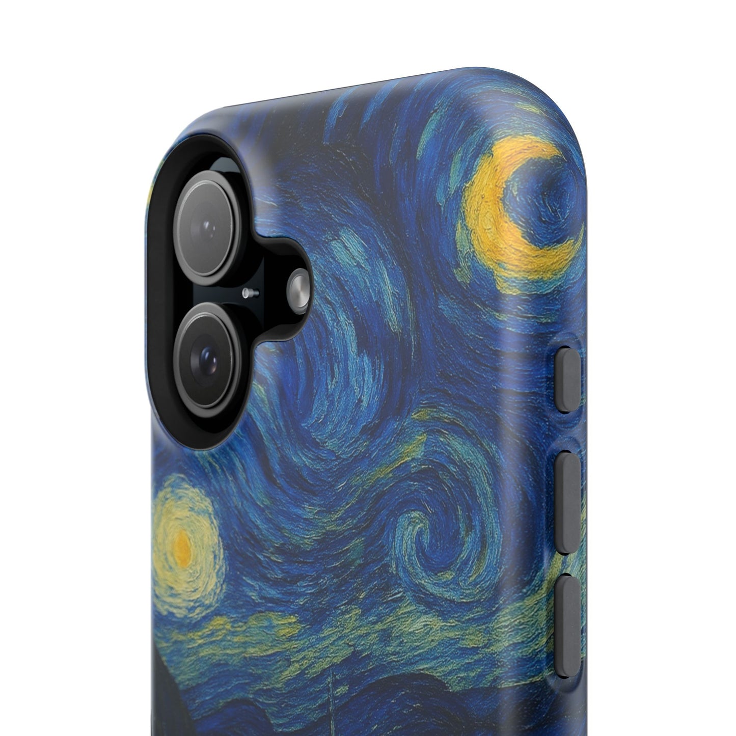 Starry Night Cat โ Van Gogh Inspired โ iPhone 16, 15, 14, 13 โ MagSafe Magnetic Tough Case by HitStickers