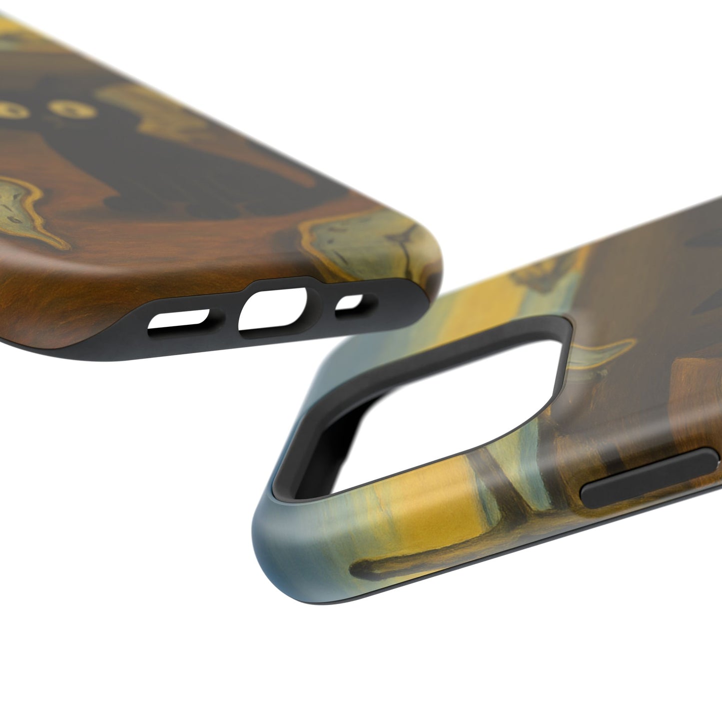 The Cat of Melting Time – Dalí Inspired – iPhone 16, 15, 14, 13 – MagSafe Magnetic Tough Case by HitStickers