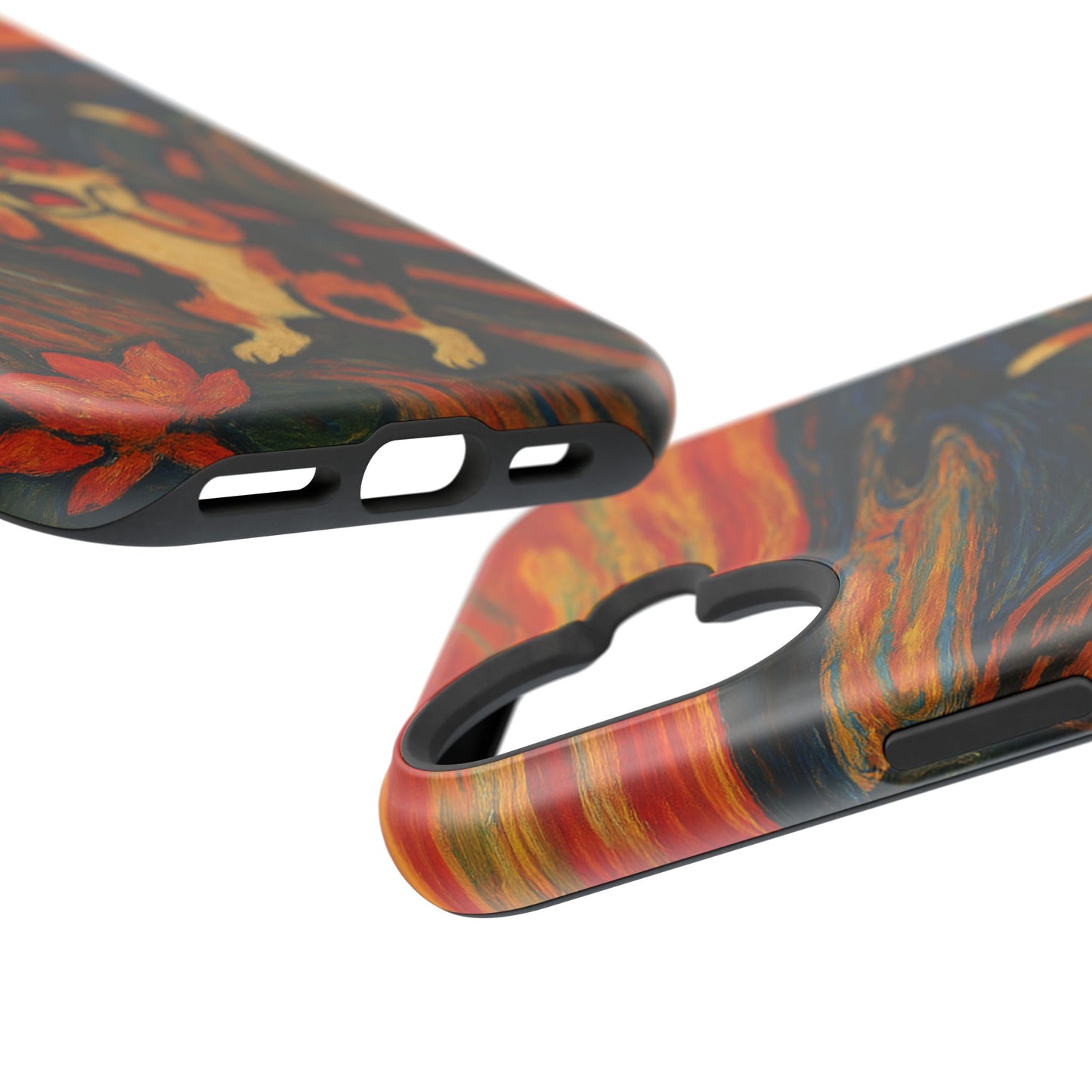 The Cat Scream โ Munch Inspired โ iPhone 16, 15, 14, 13 โ MagSafe Magnetic Tough Case by HitStickers