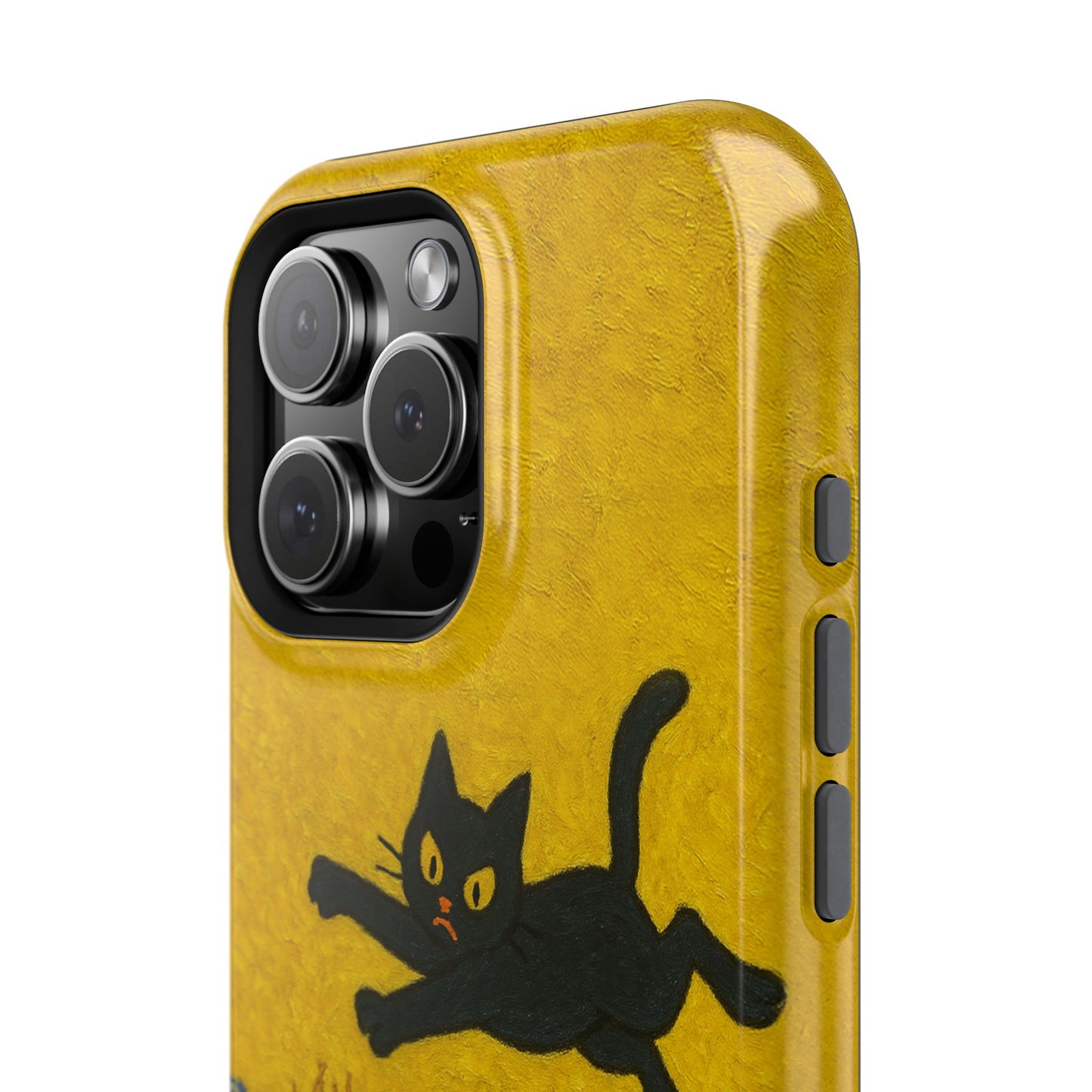Mischievous Cat & Sunflowers โ Van Gogh Inspired โ iPhone 16, 15, 14, 13 โ MagSafe Magnetic Tough Case by HitStickers