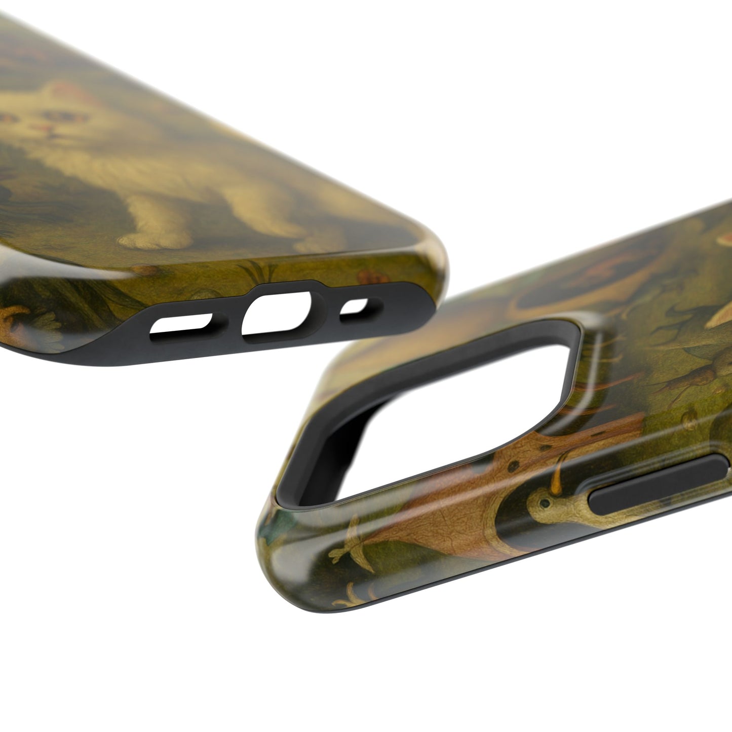 Garden of Cat Delights โ Bosch Inspired โ iPhone 16, 15, 14, 13 โ MagSafe Magnetic Tough Case by HitStickers