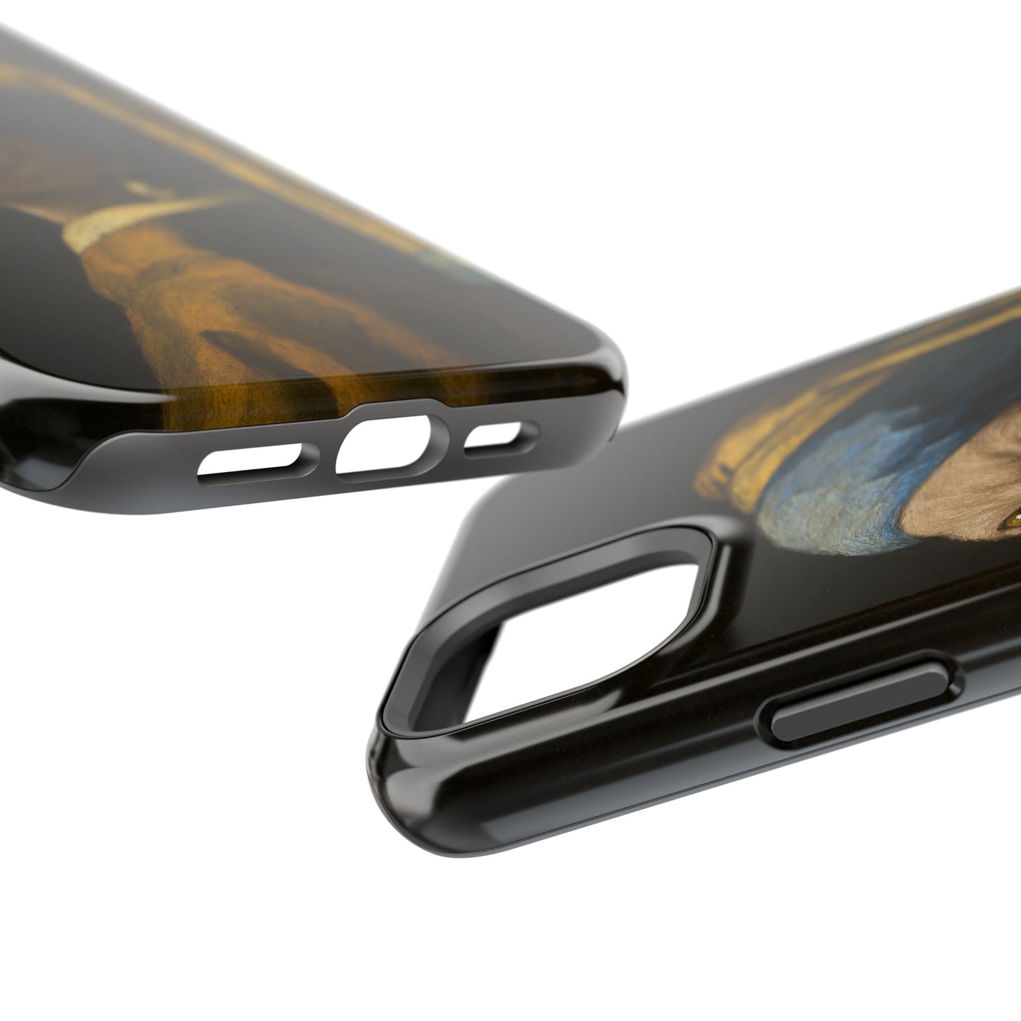 Cat with a Pearl Earring โ Vermeer Inspired โ iPhone 16, 15, 14, 13 โ MagSafe Magnetic Tough Case by HitStickers