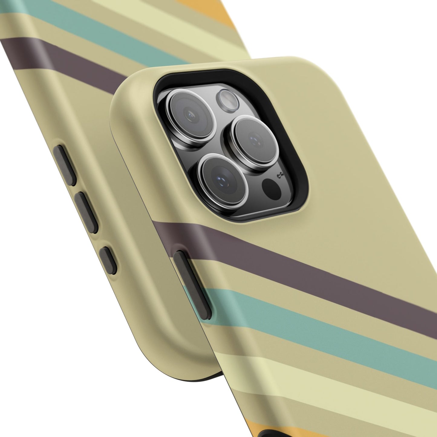 Retro Striped Case for iPhone 16, 15, 14, 13 - MagSafe Magnetic Tough Case by HitStickers