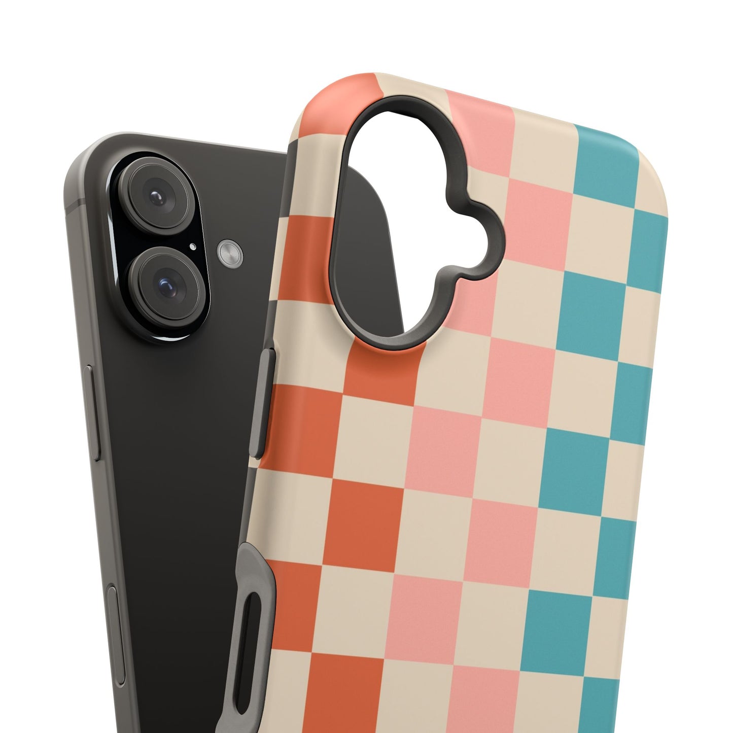 Retro Check Pop – iPhone 16, 15, 14, 13 – MagSafe Magnetic Tough Case by HitStickers