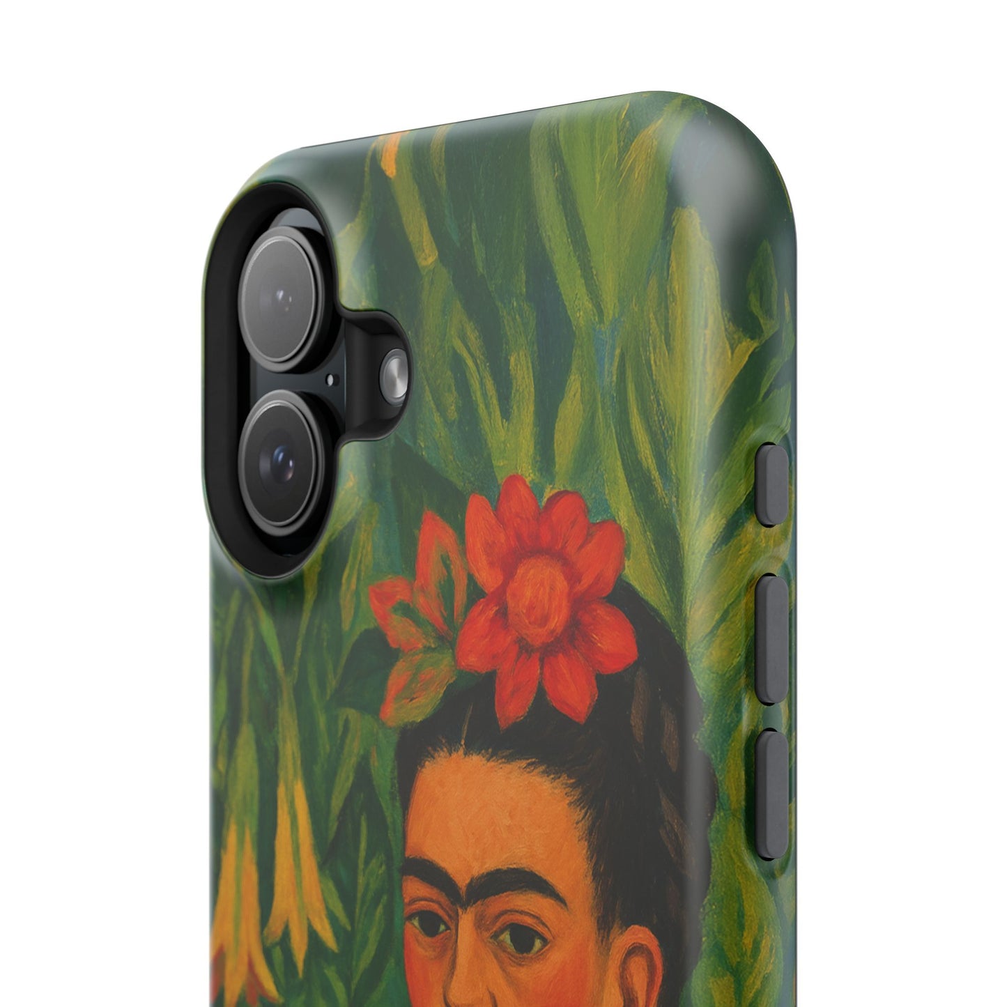 Frida & the Black Cat – Kahlo Inspired – iPhone 16, 15, 14, 13 – MagSafe Magnetic Tough Case by HitStickers