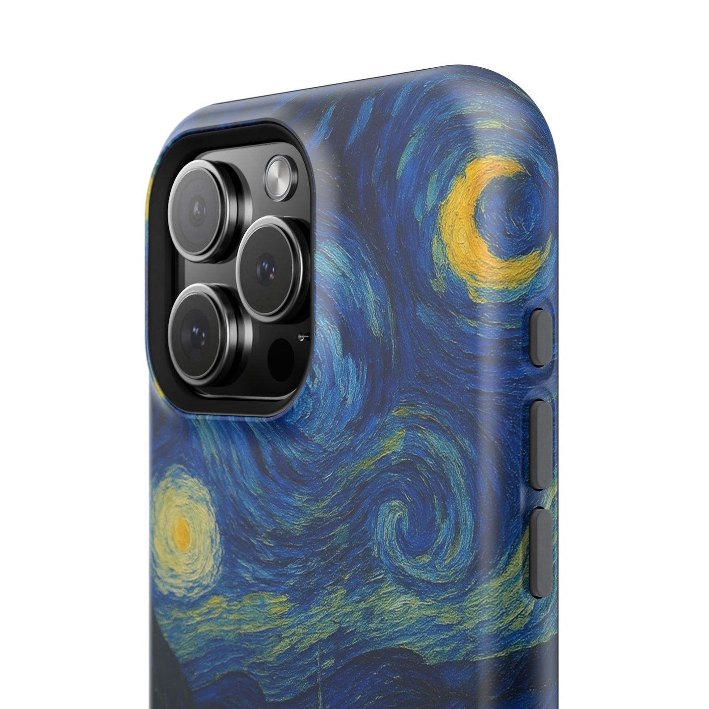 Starry Night Cat – Van Gogh Inspired – iPhone 16, 15, 14, 13 – MagSafe Magnetic Tough Case by HitStickers