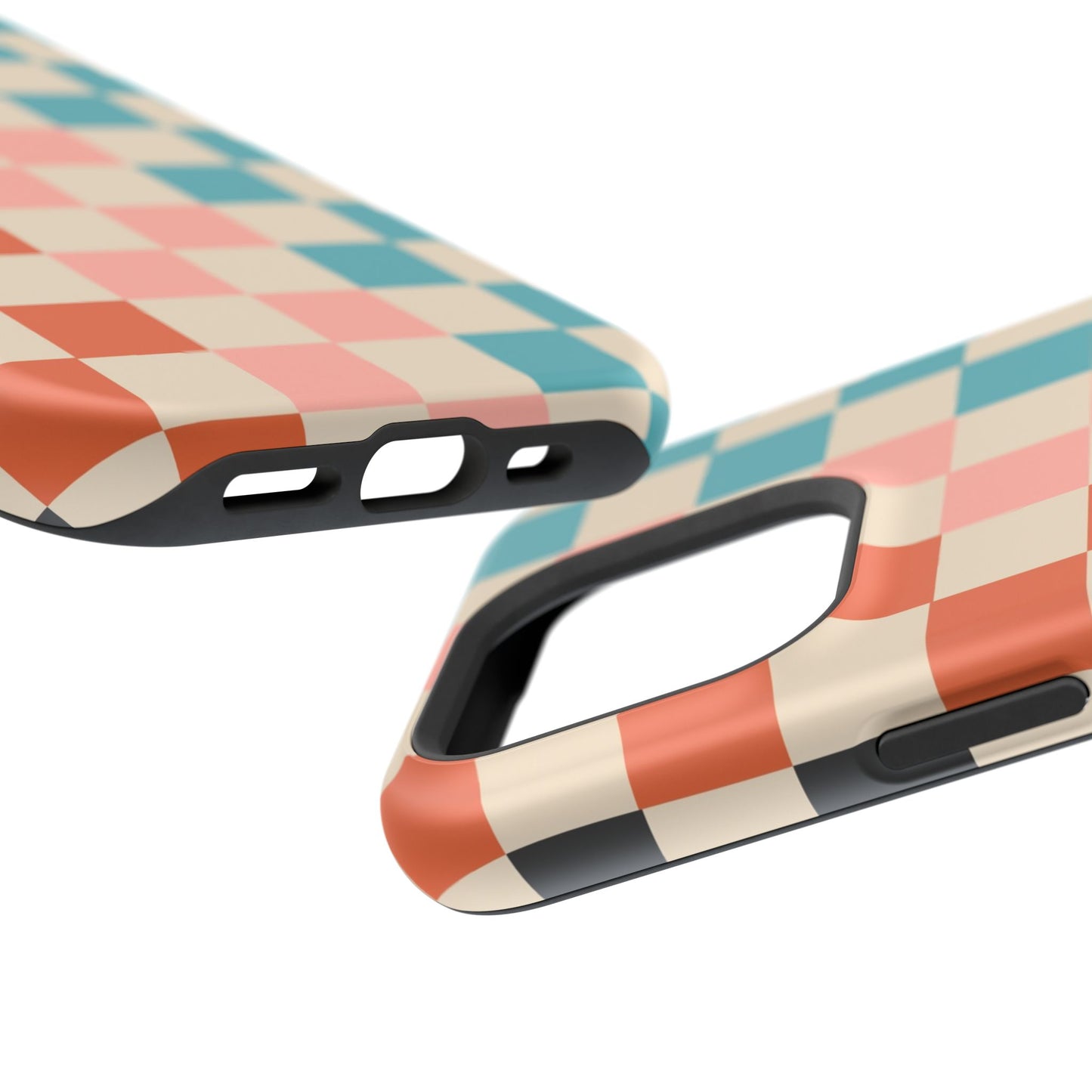 Retro Check Pop – iPhone 16, 15, 14, 13 – MagSafe Magnetic Tough Case by HitStickers