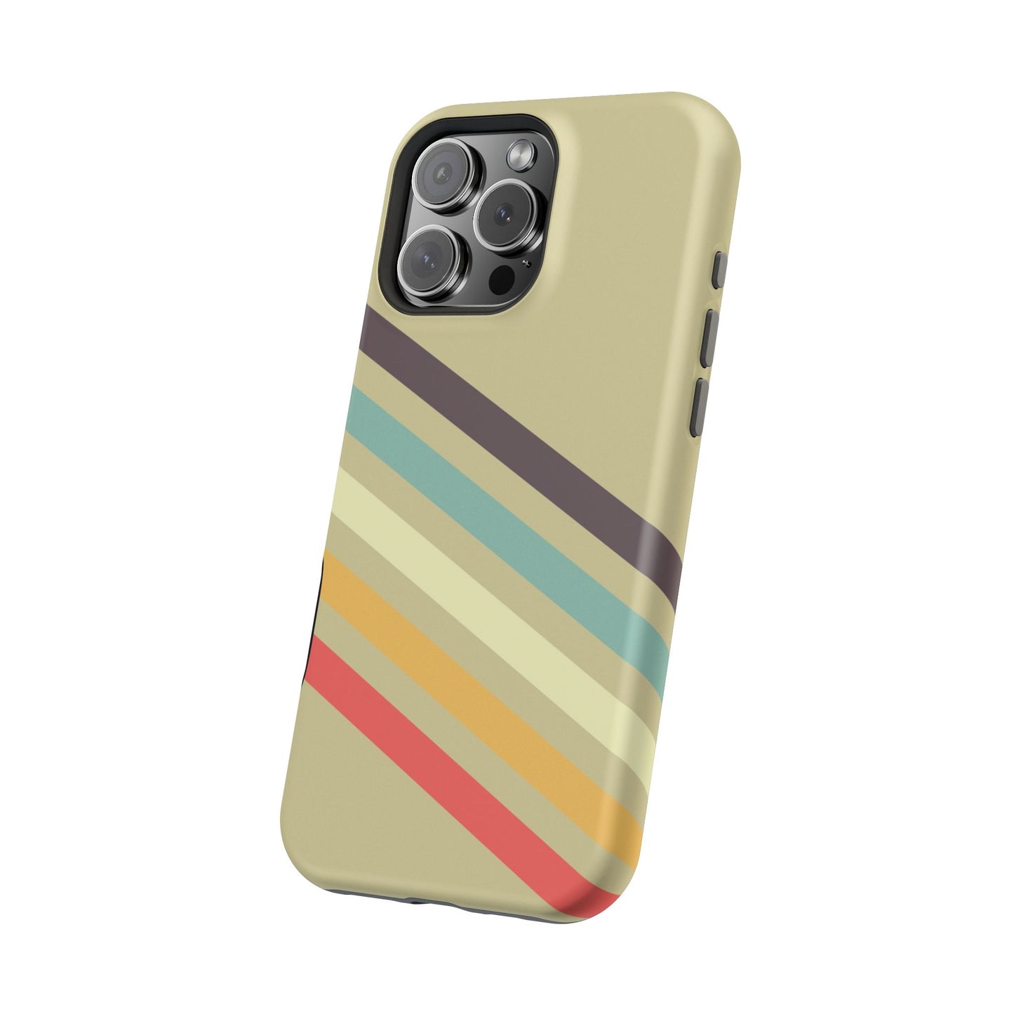 Retro Striped Case for iPhone 16, 15, 14, 13 - MagSafe Magnetic Tough Case by HitStickers